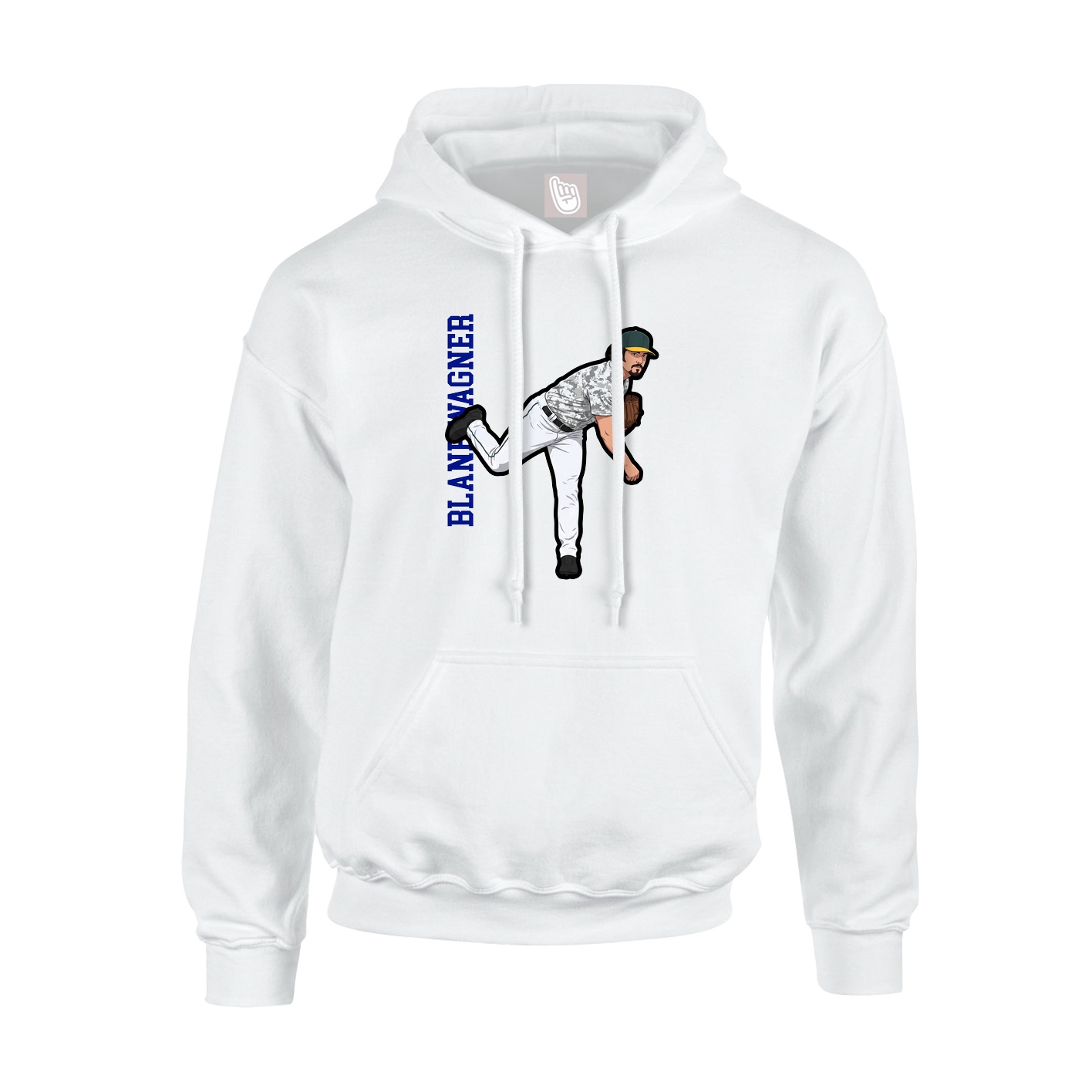 Youth Hoodie — Name Vertical in White