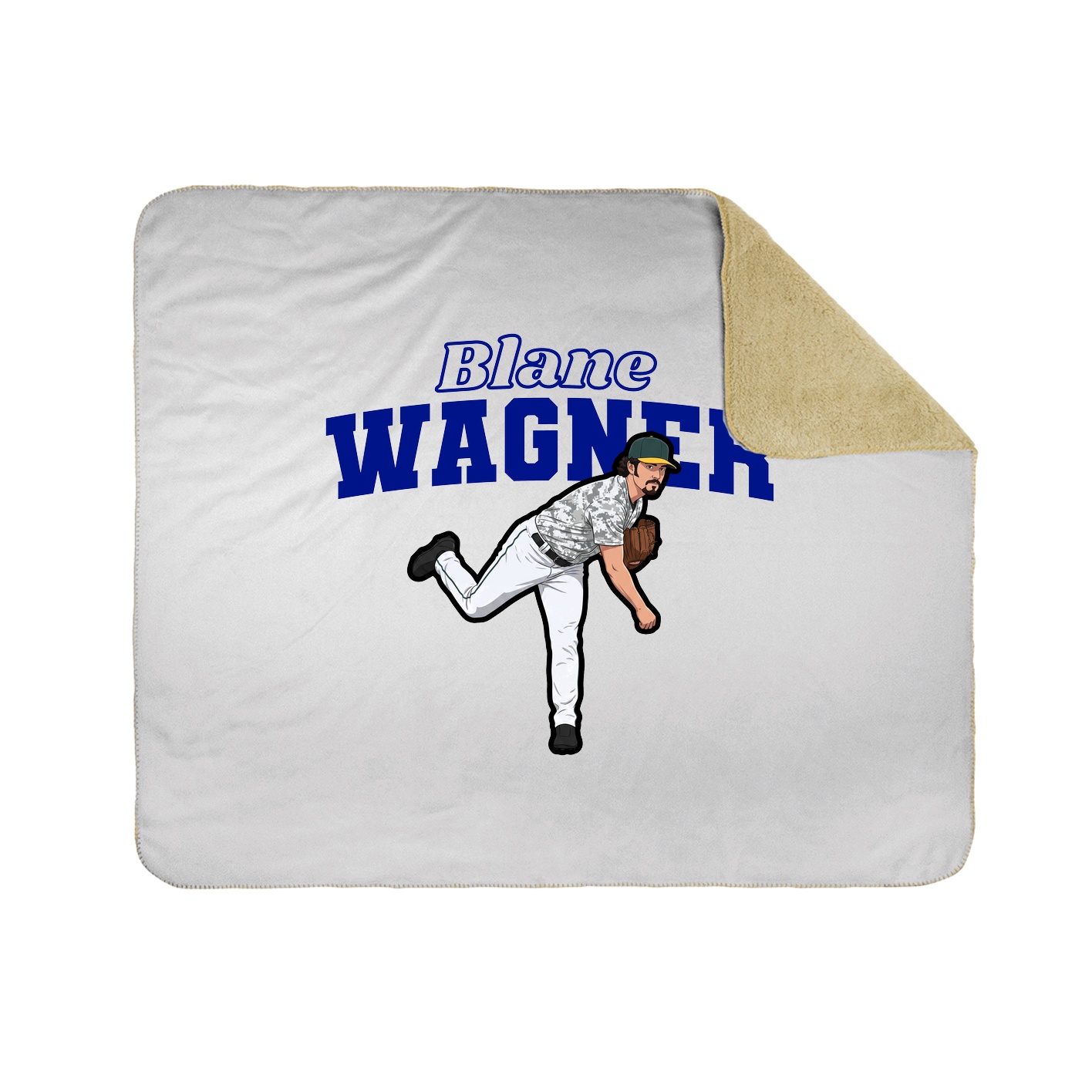 Throw Blanket — Name Arch in White