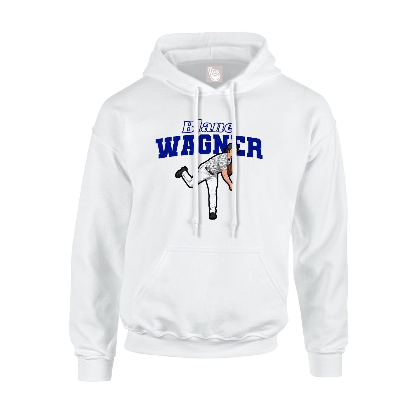 Hoodie — Name Arch in White