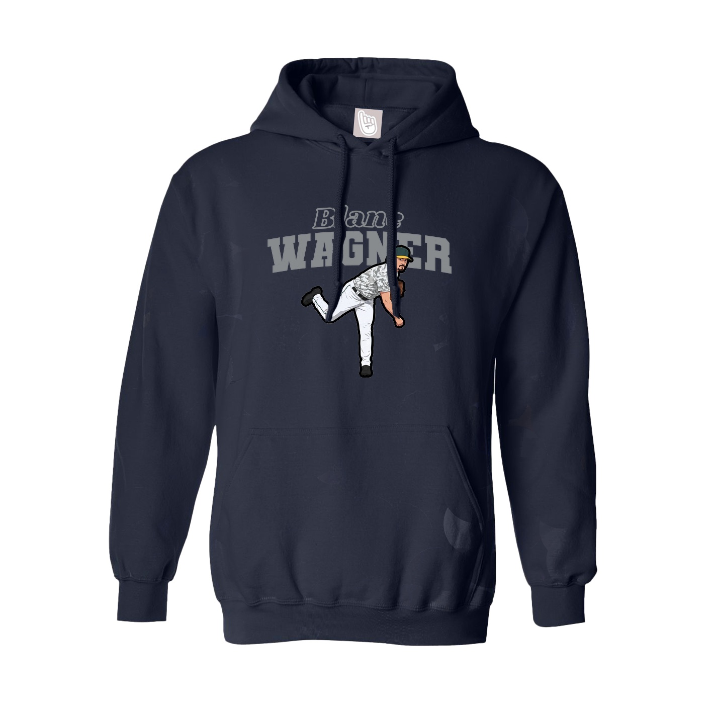 Youth Hoodie — Name Arch in Navy