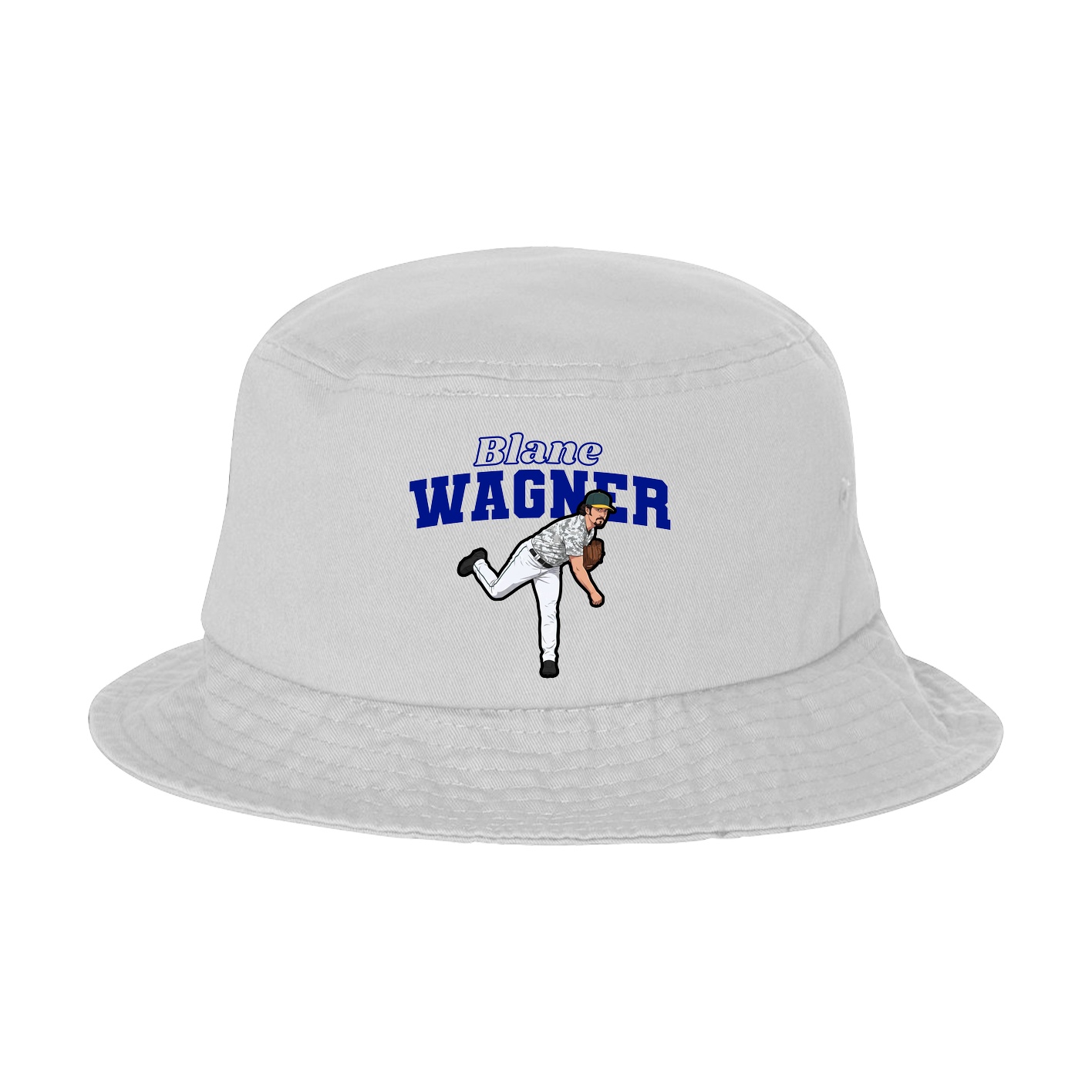 Bucket Cap — Name Arch in White