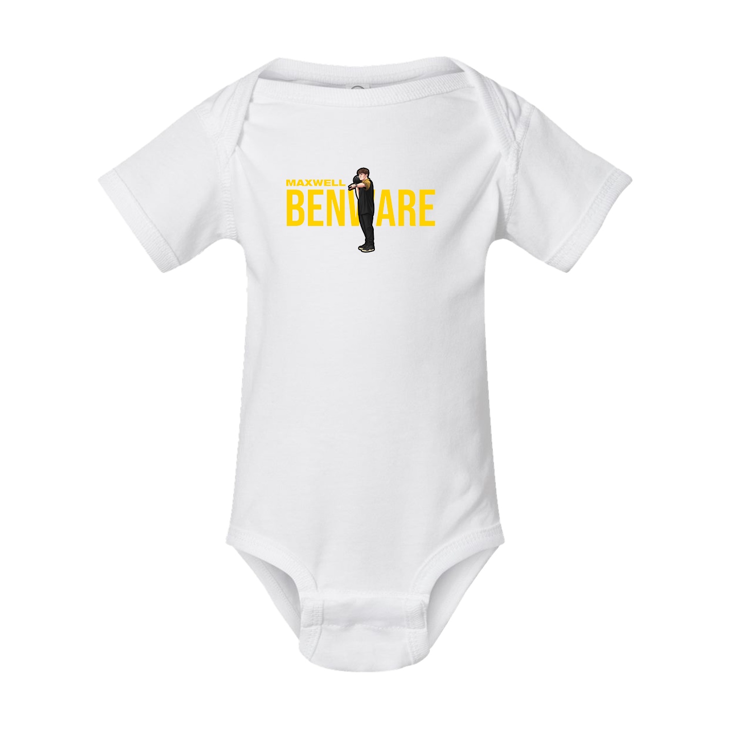Baby Onesie — Player Name in White