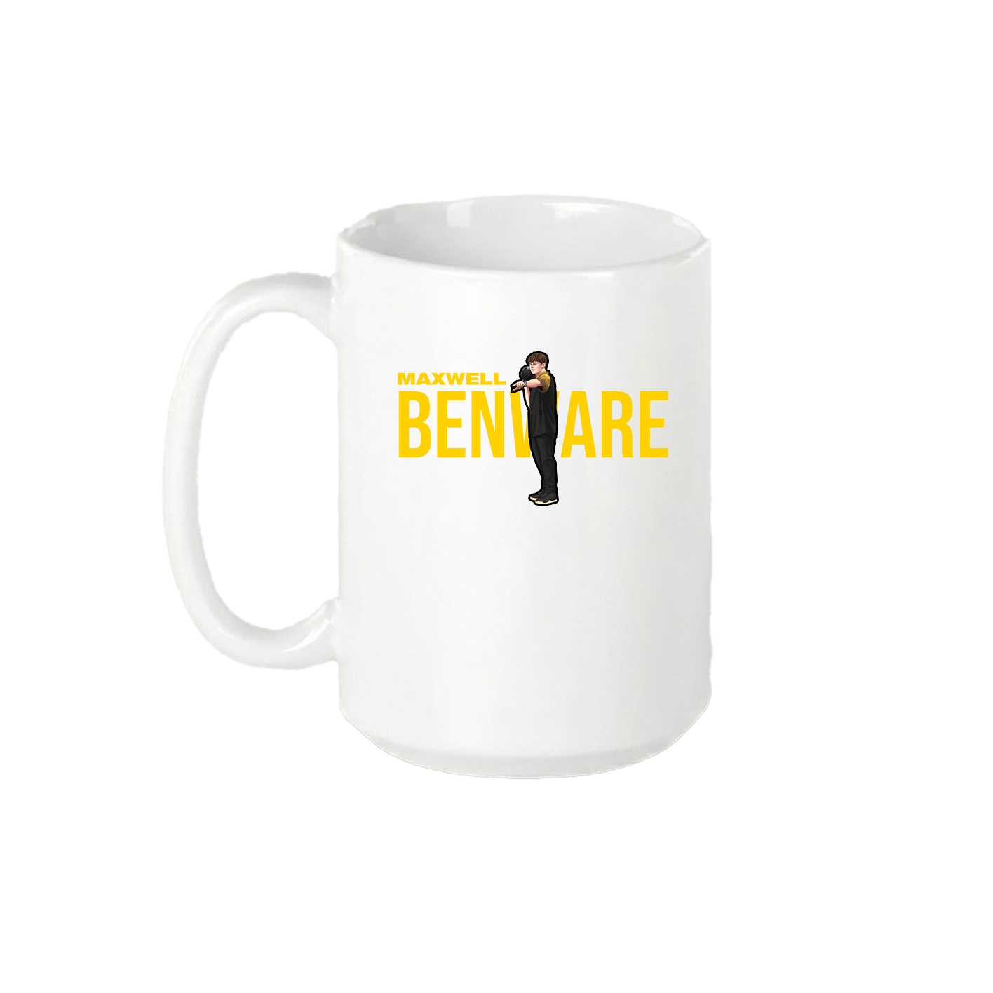 15oz Coffee Mug — Player Name in White