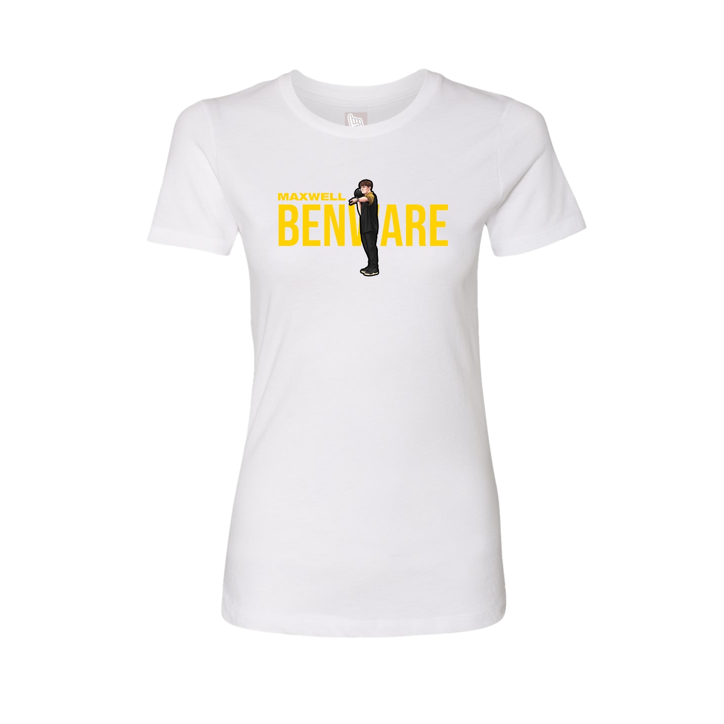 Fitted Women's Tee — Player Name in White
