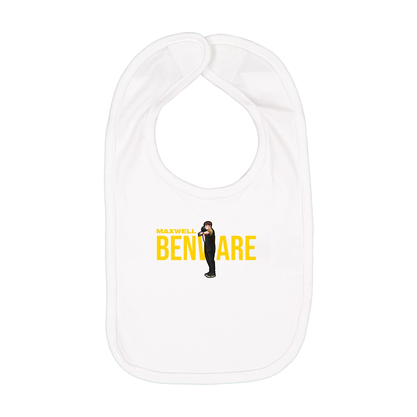 Infant Bib — Player Name in White