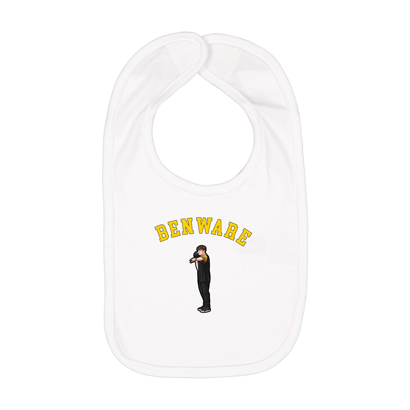 Infant Bib — Shirsey Arch in White