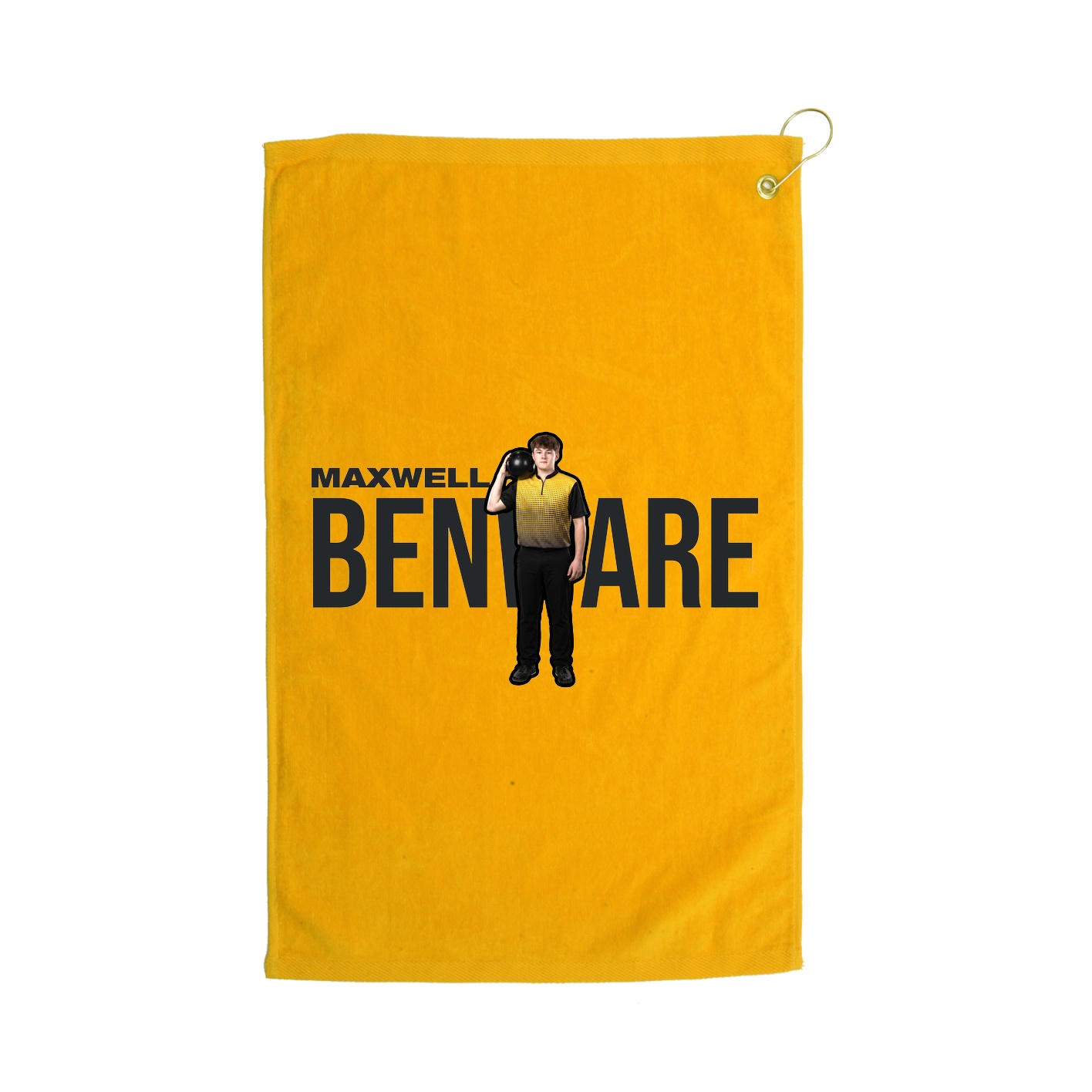 Golf Towel — Player Name in Gold