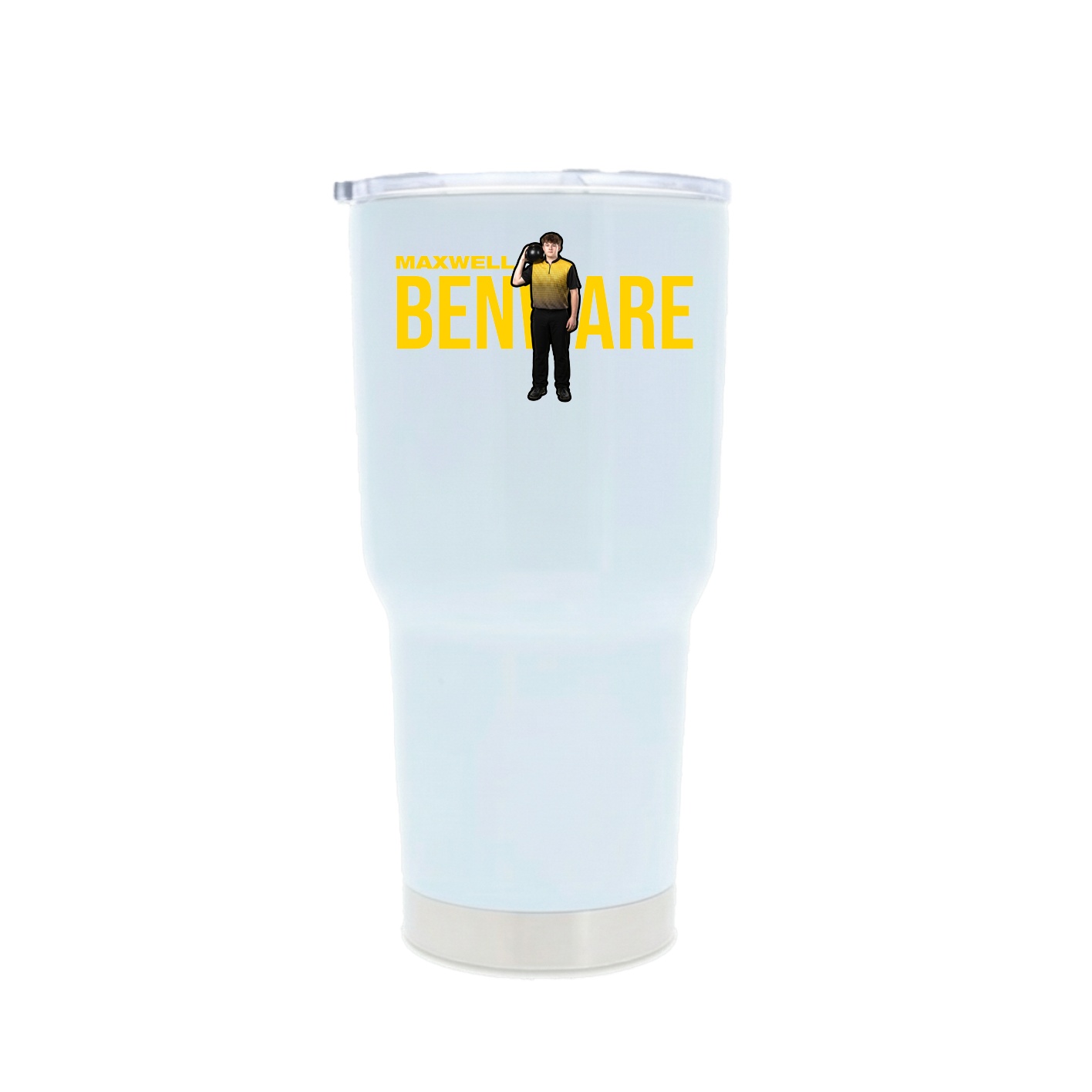 30oz Stainless Steel Tumbler — Player Name in White