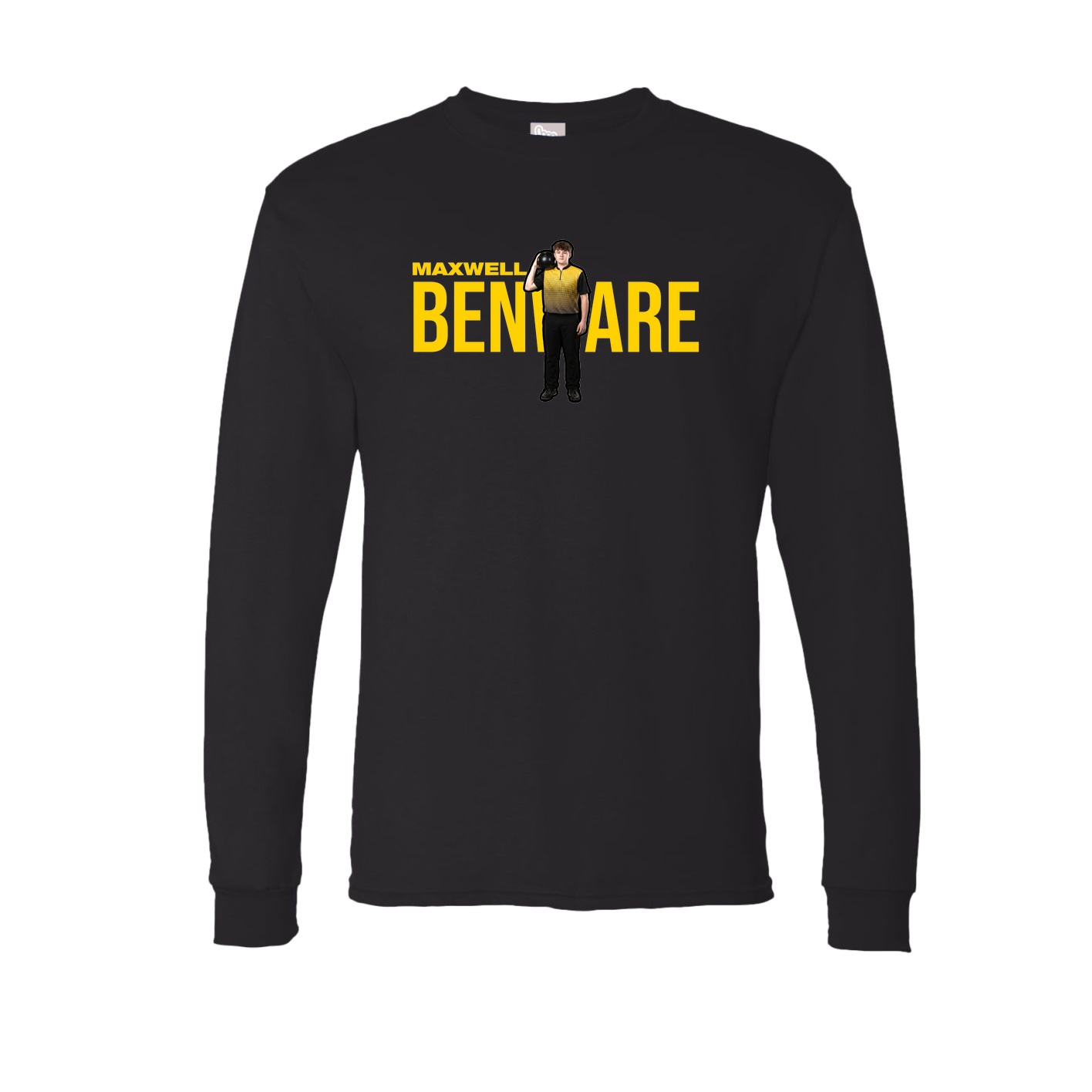 Long Sleeve Tee — Player Name in Black