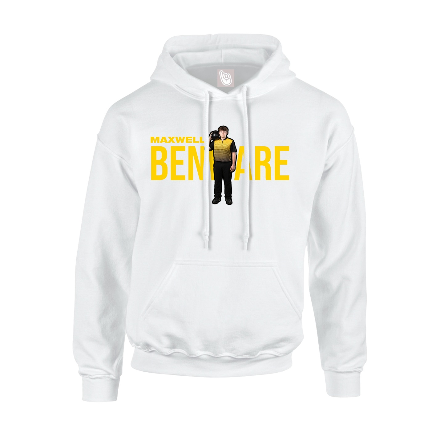 Youth Hoodie — Player Name in White