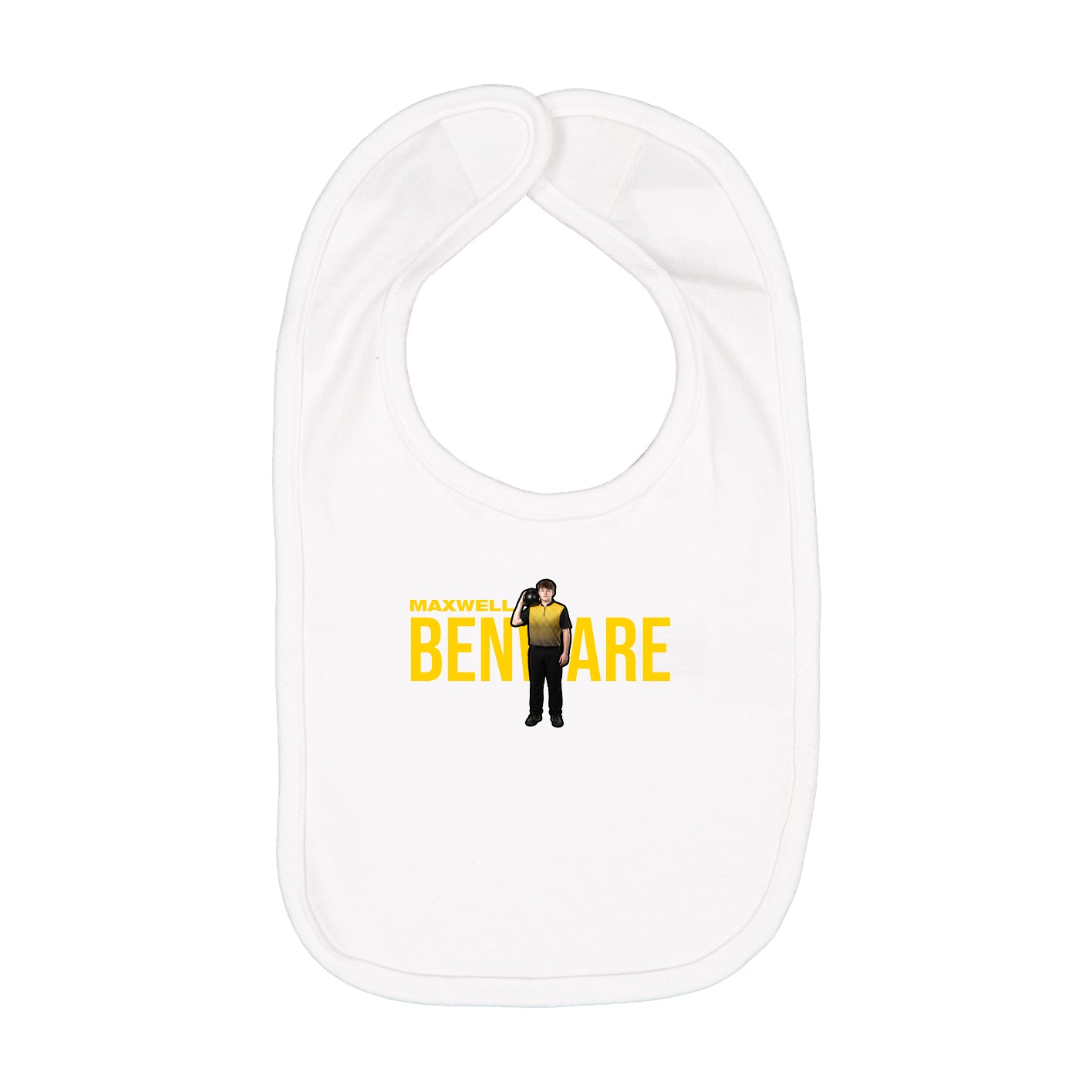 Infant Bib — Player Name in White