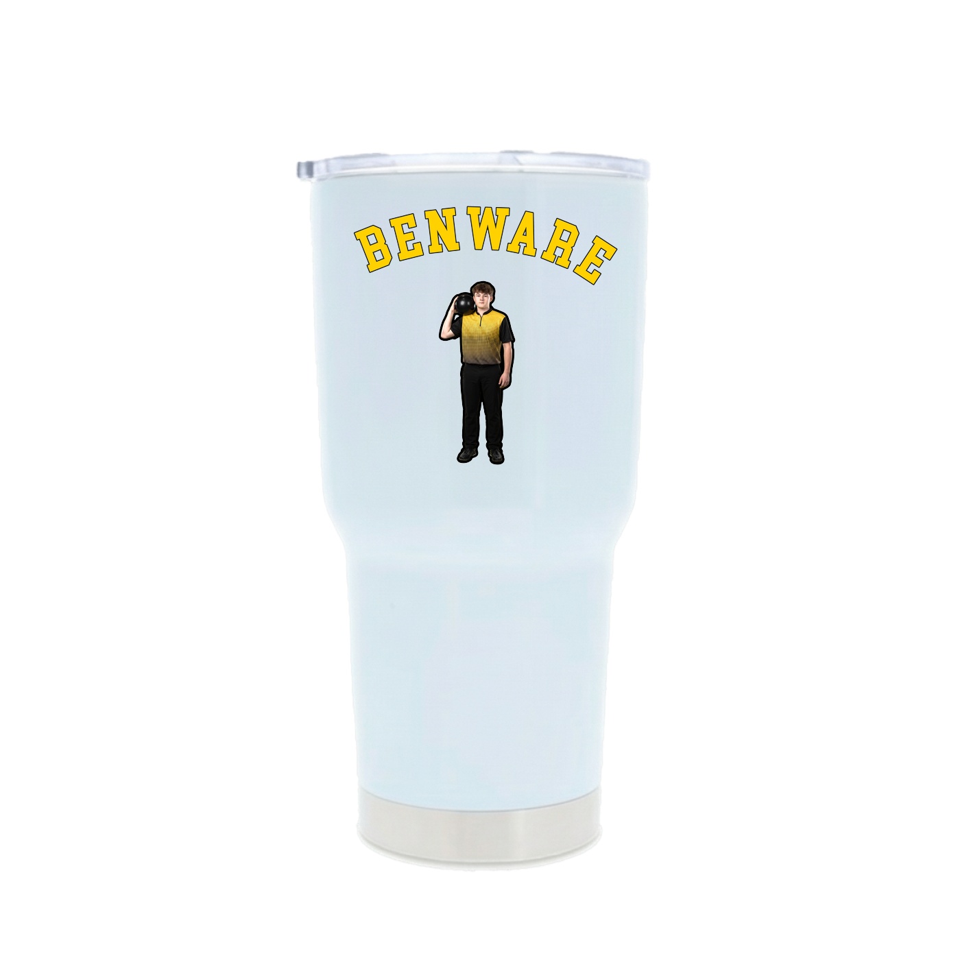 30oz Stainless Steel Tumbler — Shirsey Arch in White
