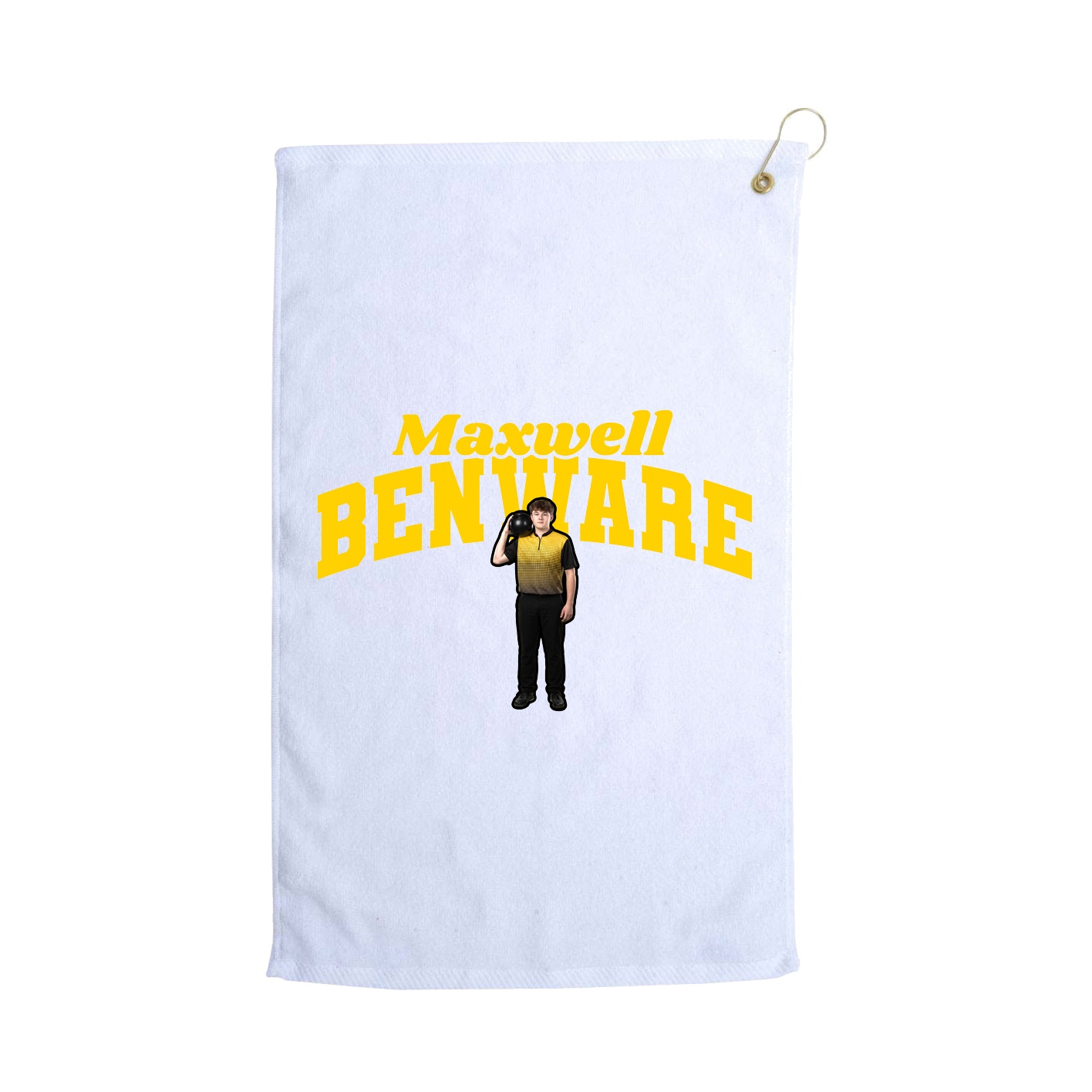 Golf Towel — Signature Arch in White