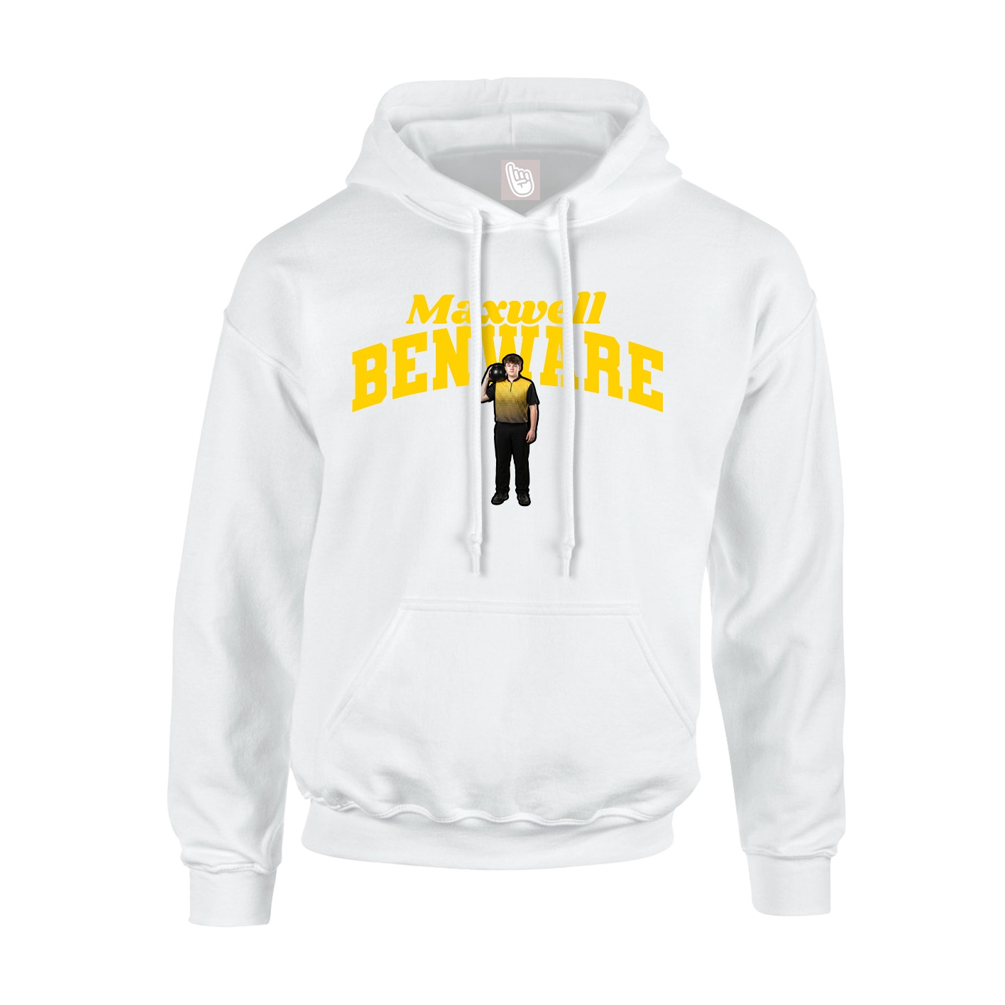 Hoodie — Signature Arch in White