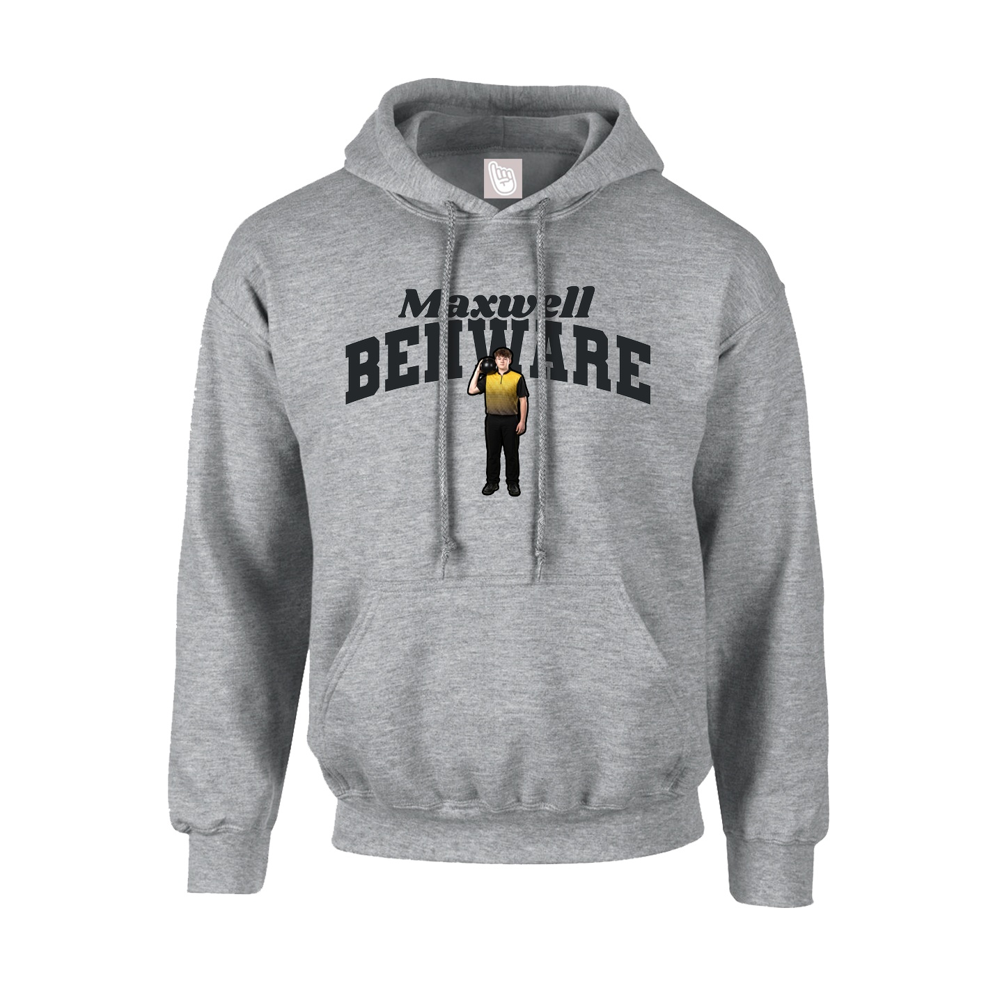 Youth Hoodie — Signature Arch in Grey
