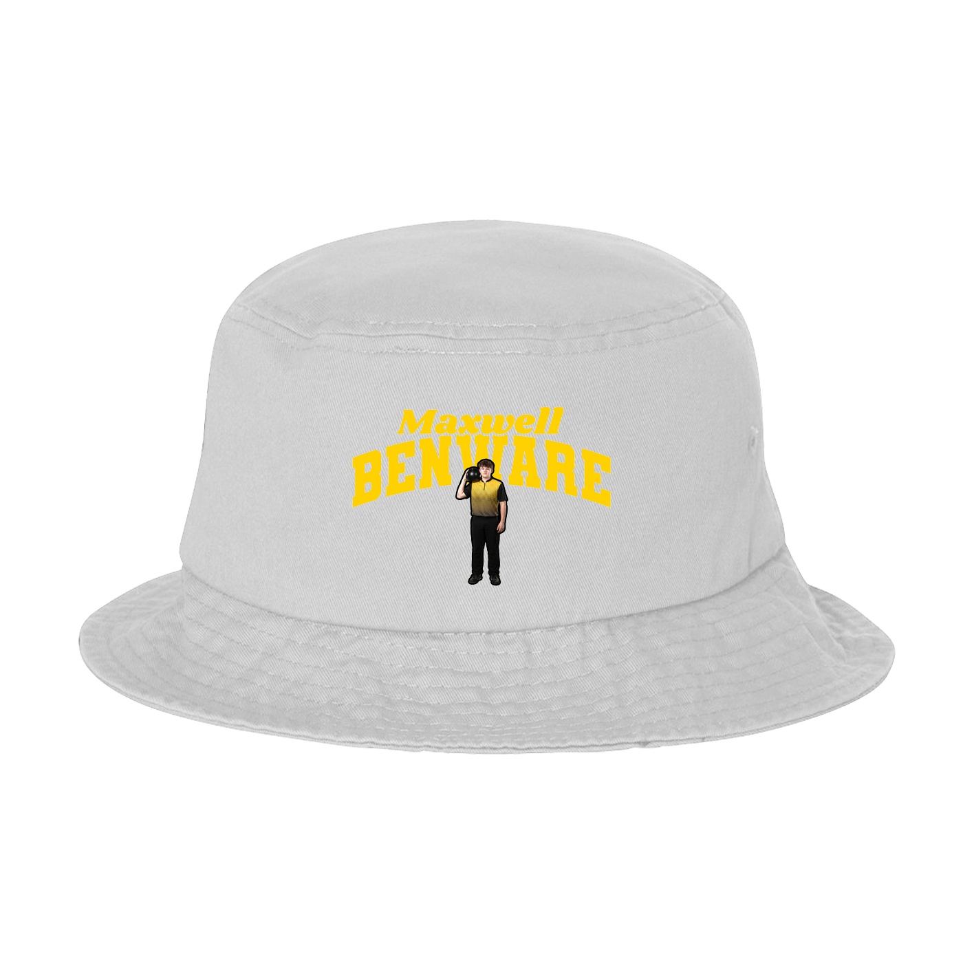 Bucket Cap — Signature Arch in White