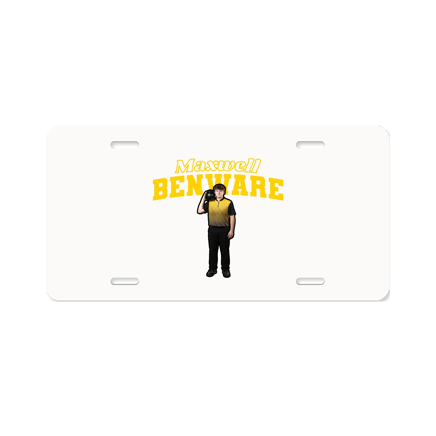 License Plate — Name Arch in Classic