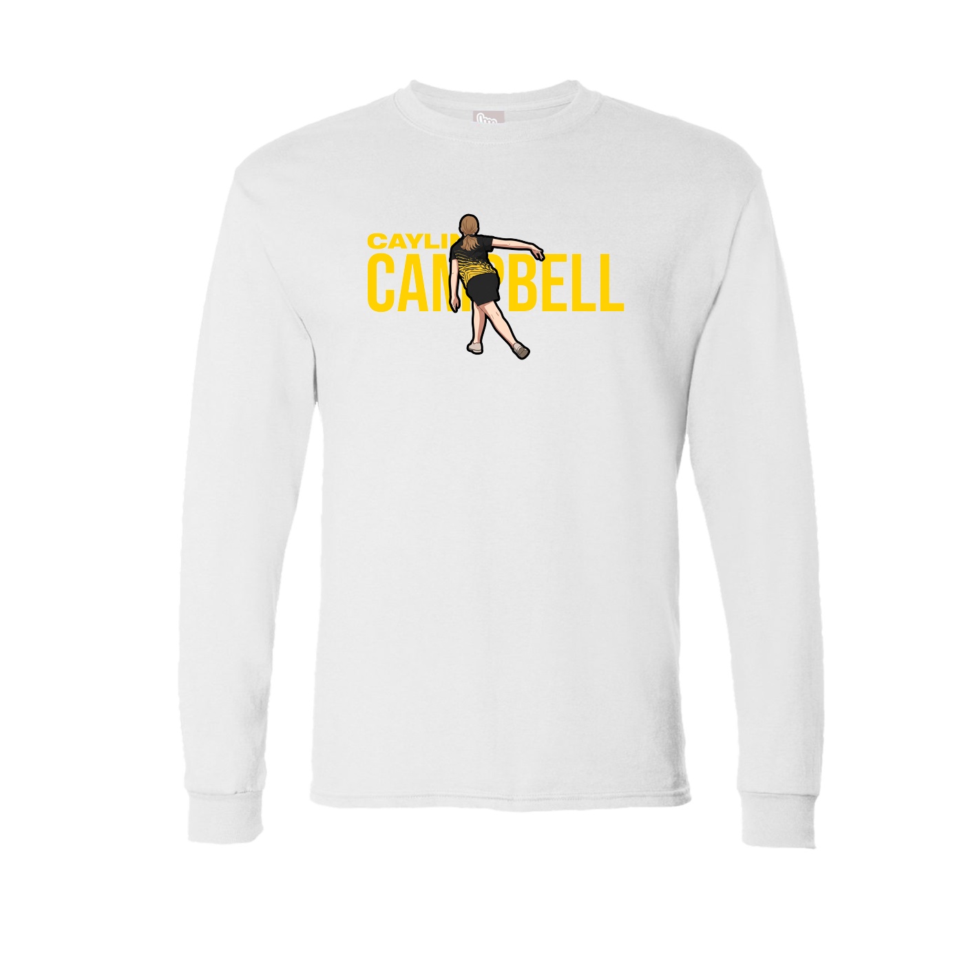Long Sleeve Tee — Player Name in White