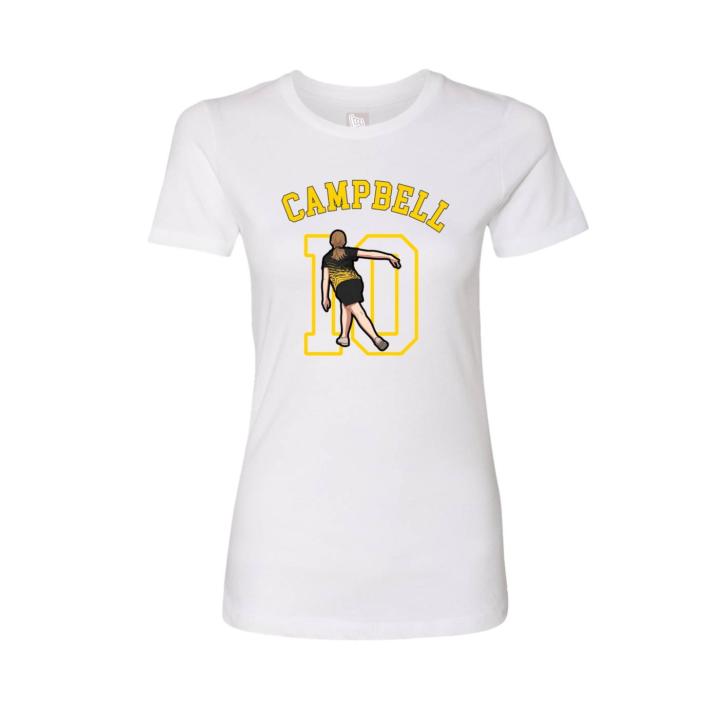 Fitted Women's Tee — Shirsey Arch in White