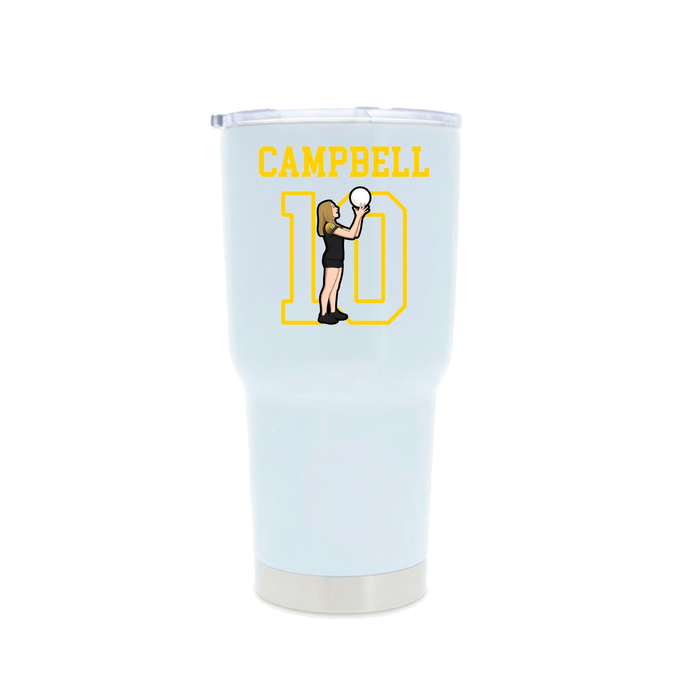 30oz Stainless Steel Tumbler — Shirsey in White