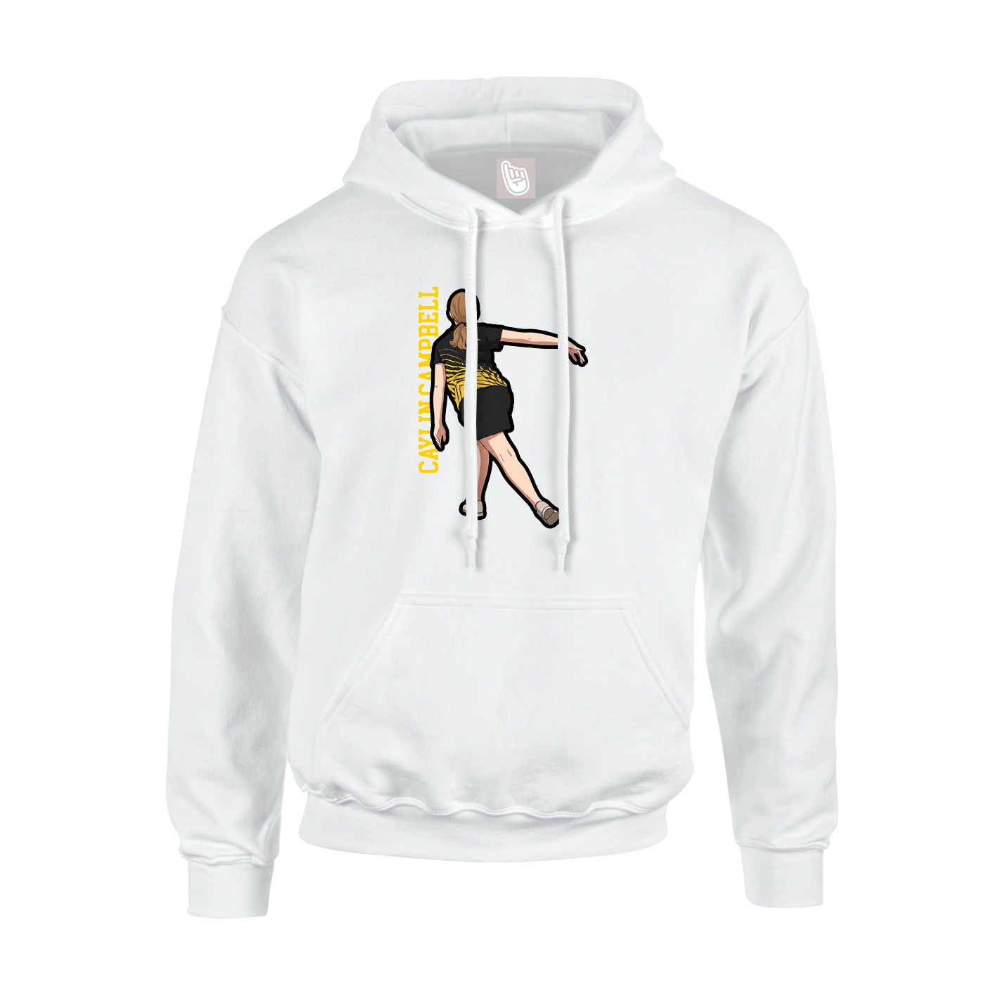 Hoodie — Name Vertical in White