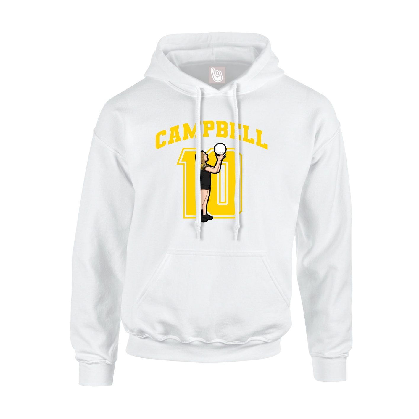 Youth Hoodie — Number in White