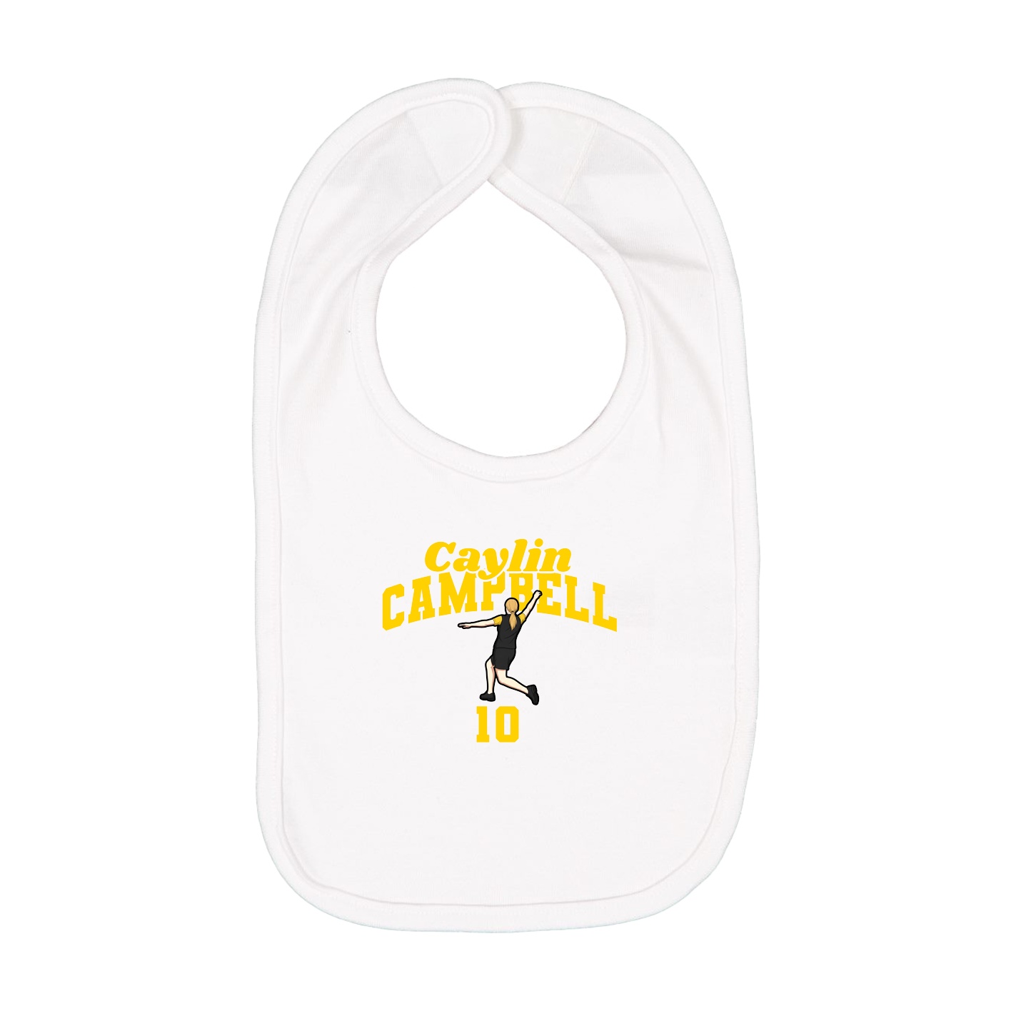 Infant Bib — Signature Arch in White