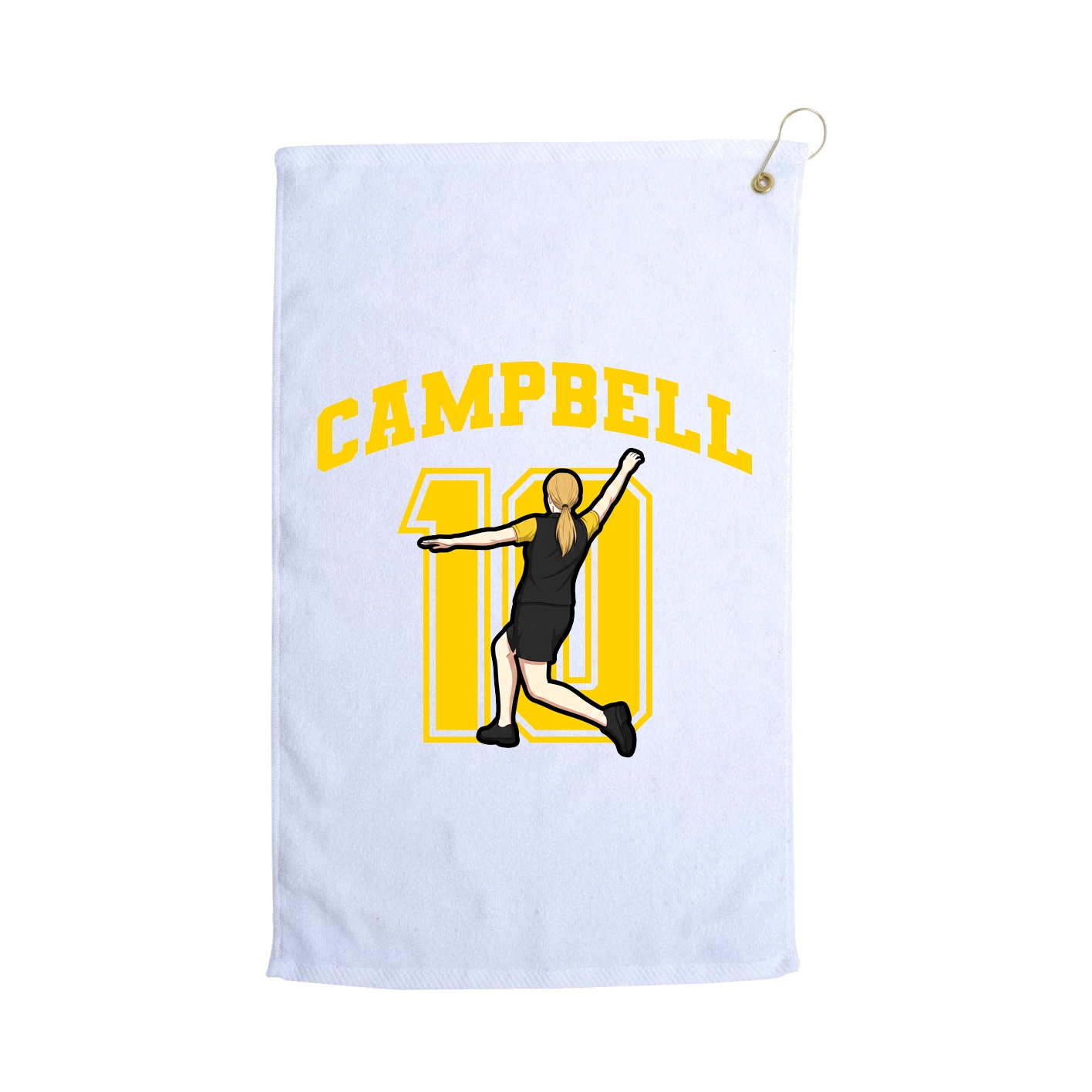 Golf Towel — Number in White