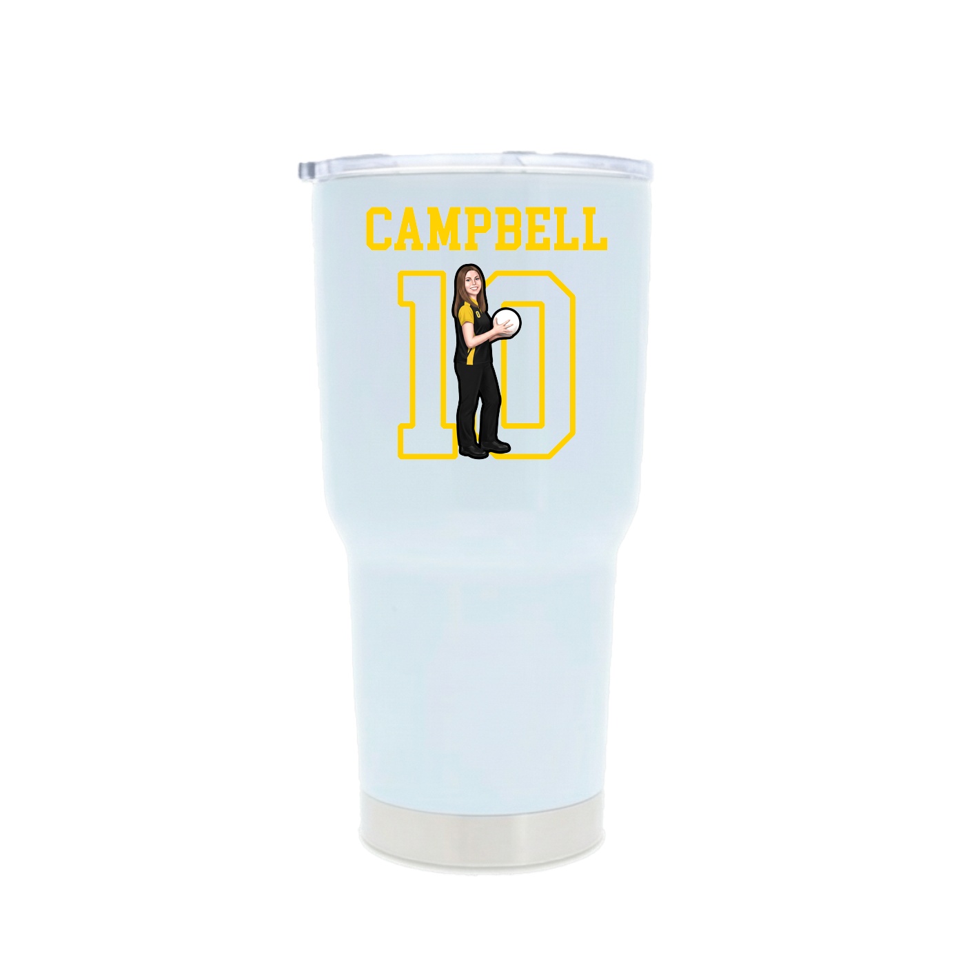30oz Stainless Steel Tumbler — Shirsey in White