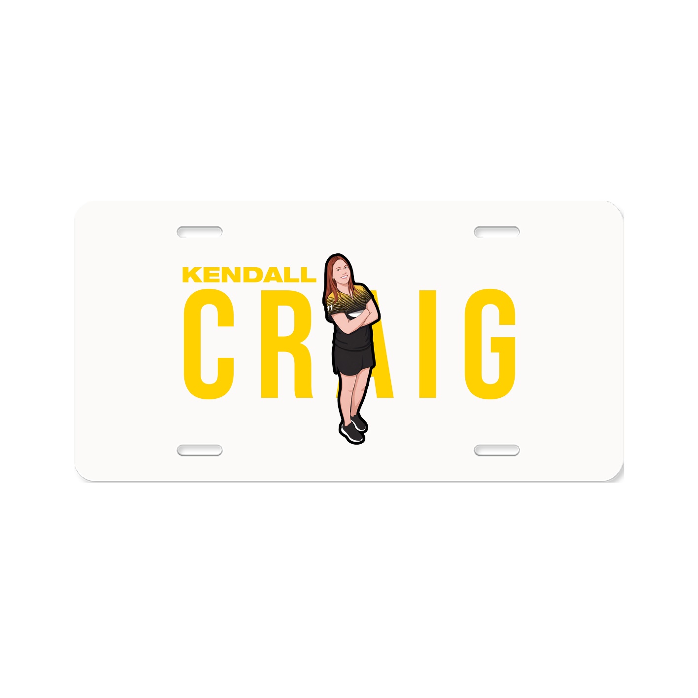 License Plate — Player Name in Classic
