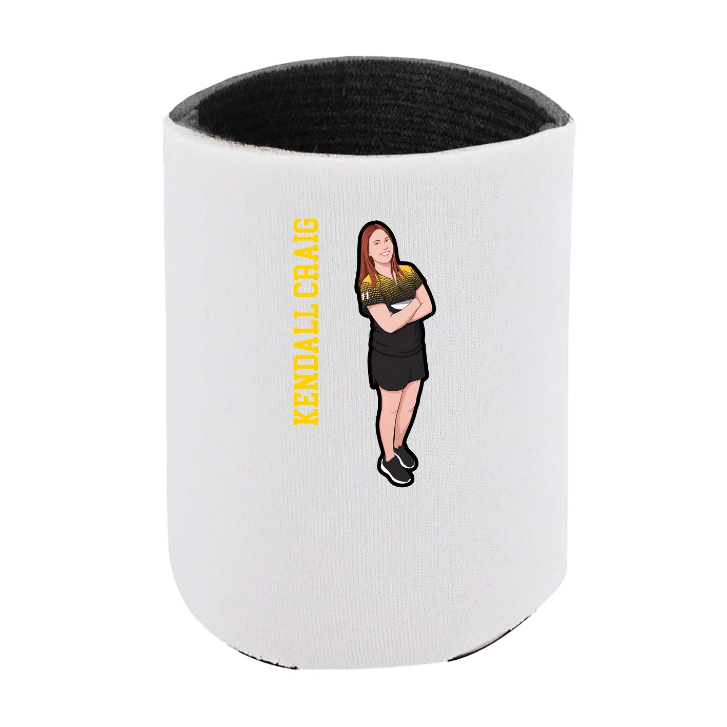 Can Holder — Name Vertical in White