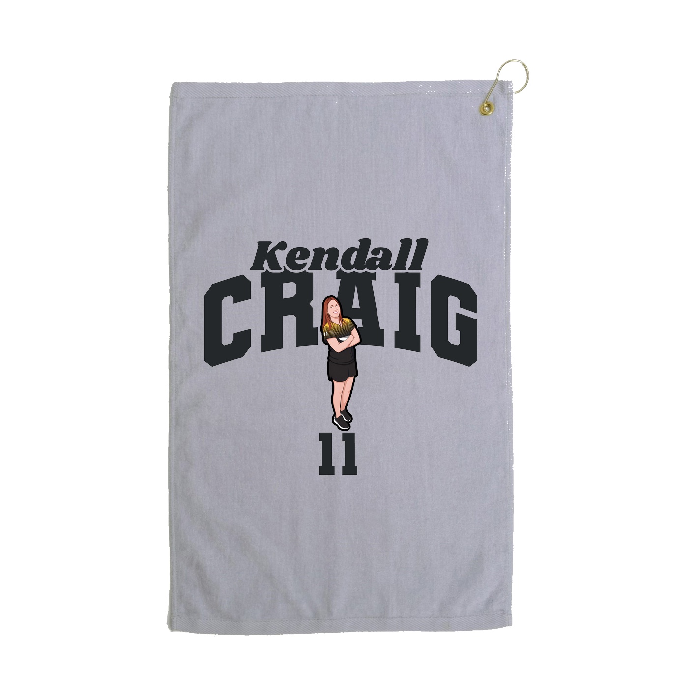 Golf Towel — Signature Arch in Grey