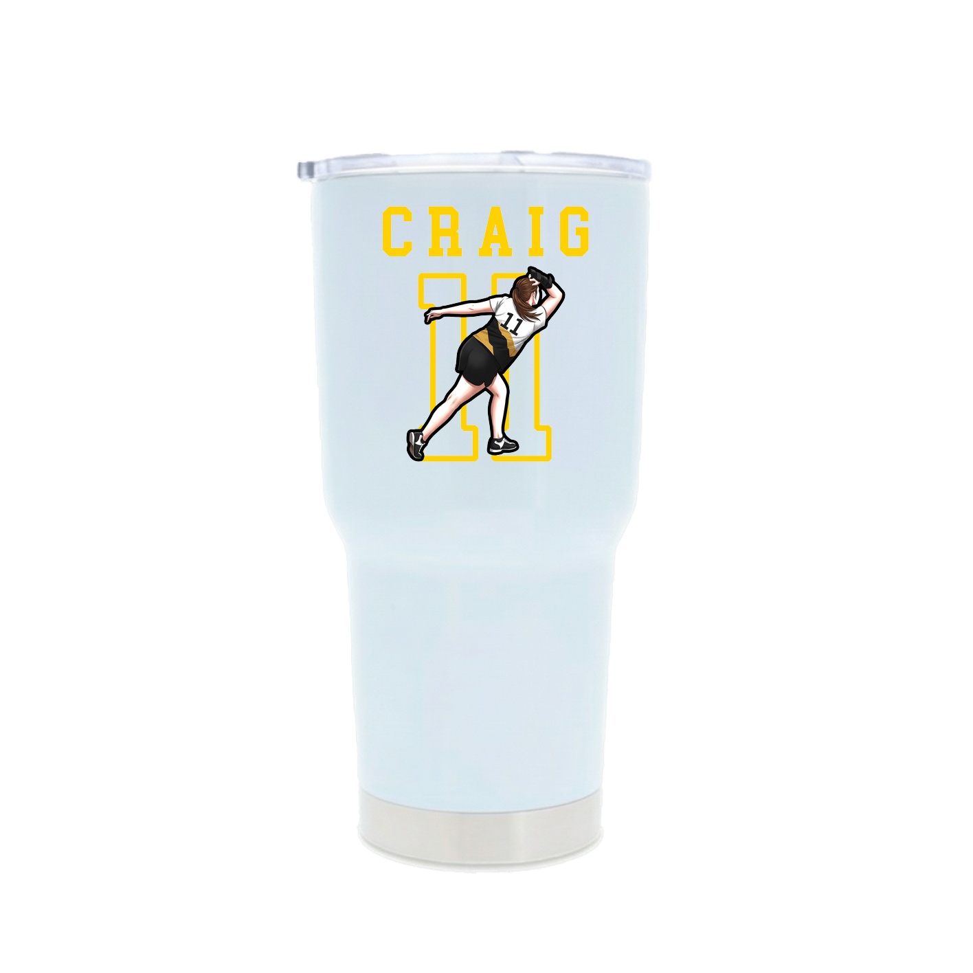 30oz Stainless Steel Tumbler — Shirsey in White