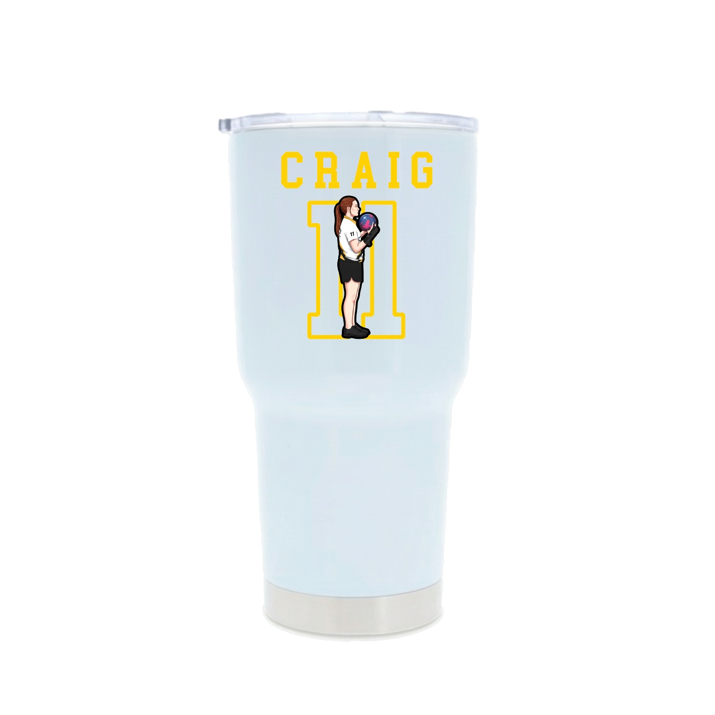 30oz Stainless Steel Tumbler — Shirsey in White
