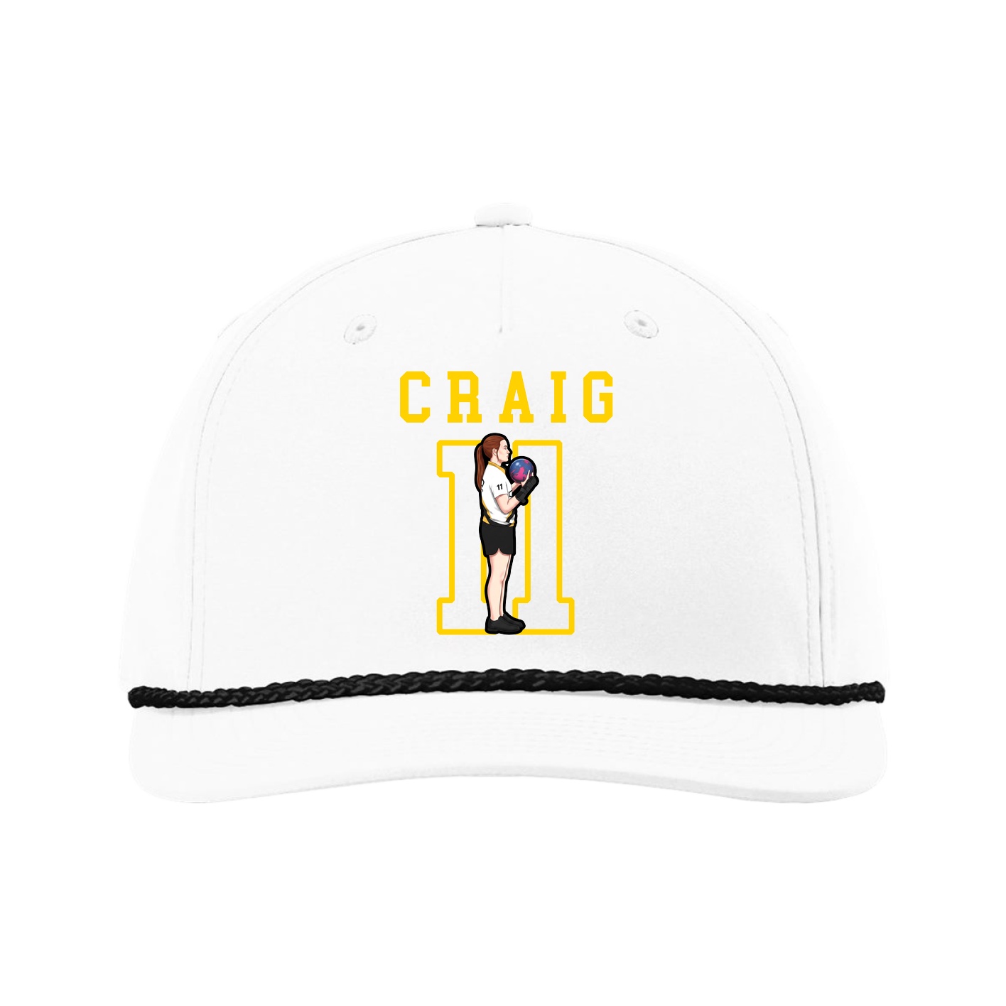 Five-Panel Classic Rope Cap — Shirsey in White