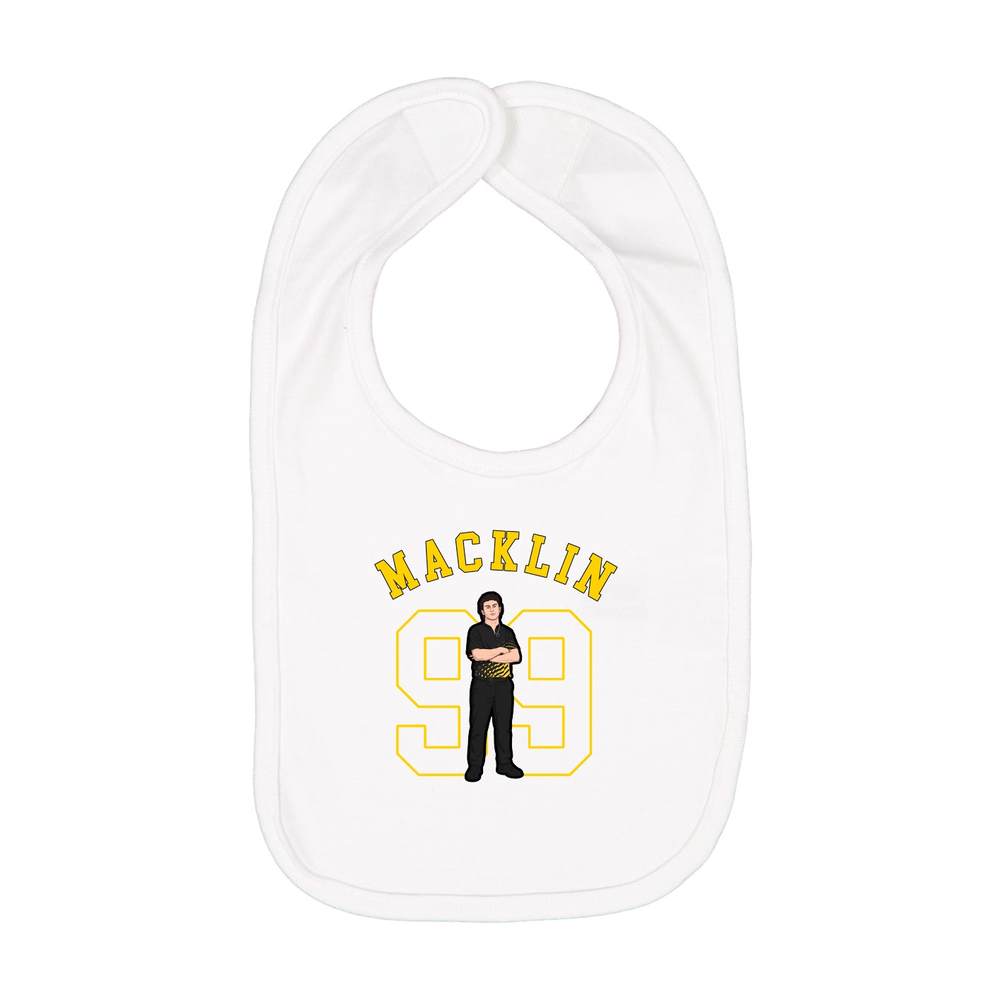 Infant Bib — Shirsey Arch in White