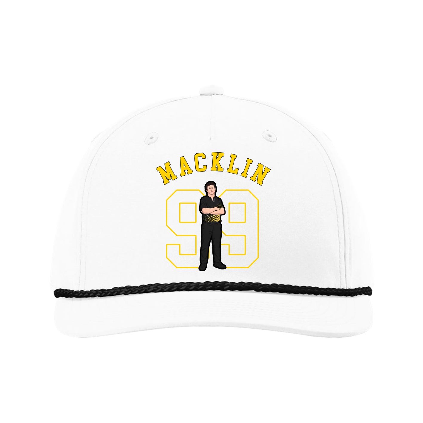 Five-Panel Classic Rope Cap — Shirsey Arch in White