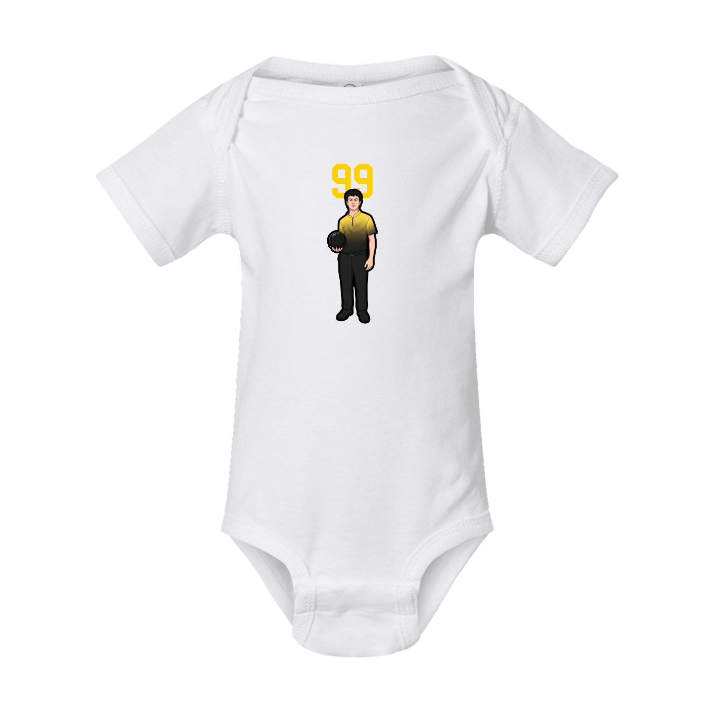 Baby Onesie — Number Top in White