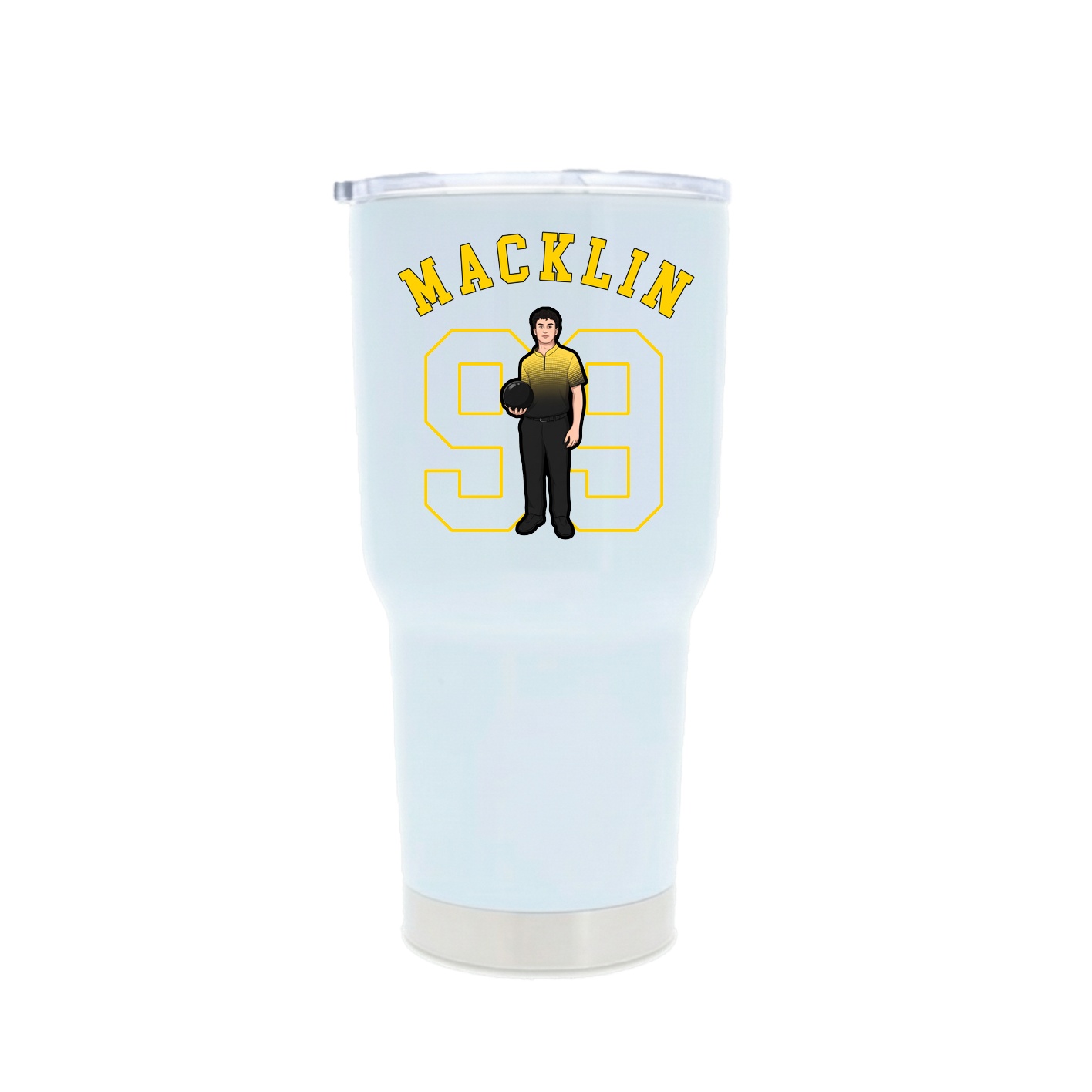 30oz Stainless Steel Tumbler — Shirsey Arch in White