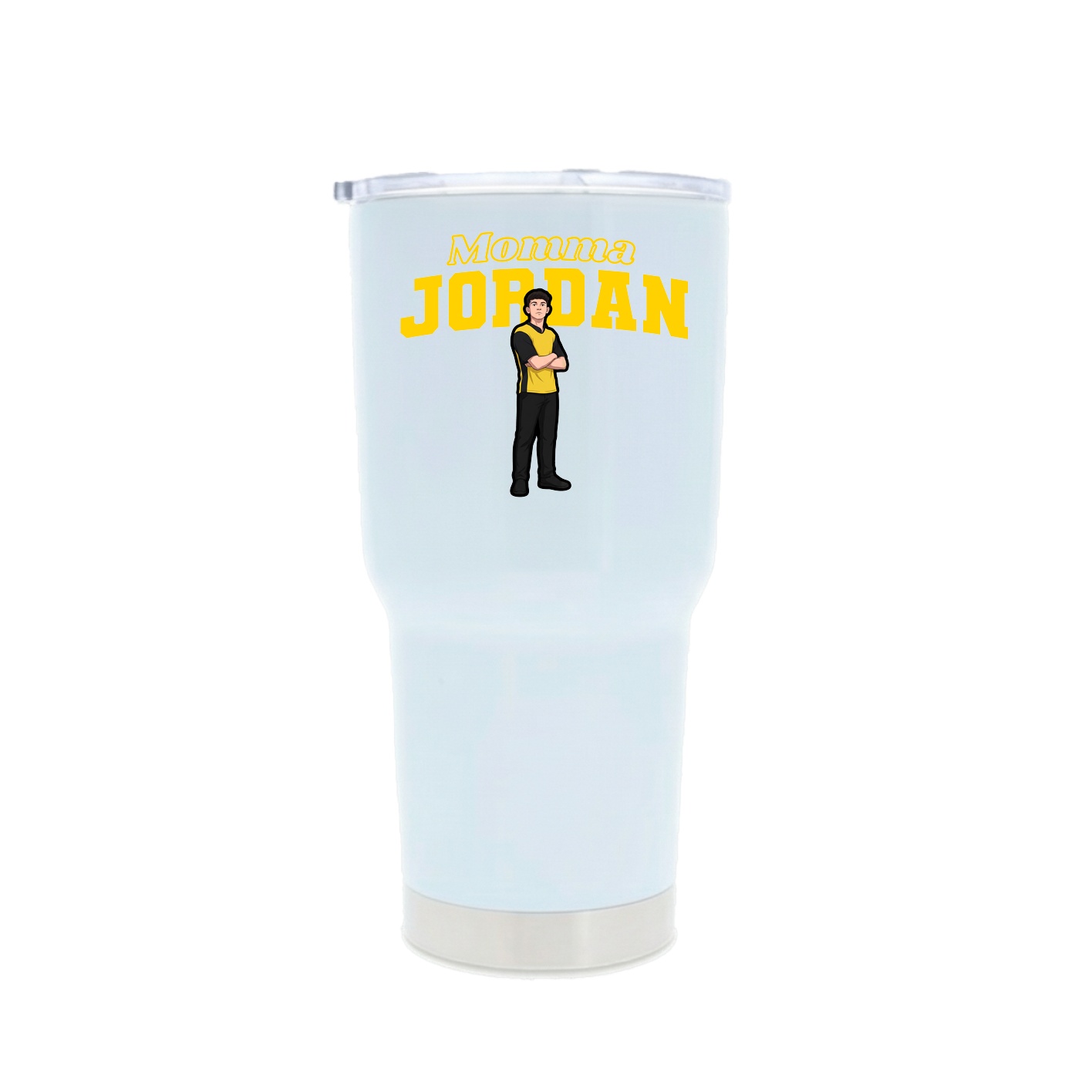 30oz Stainless Steel Tumbler — Mothers Day Block in White
