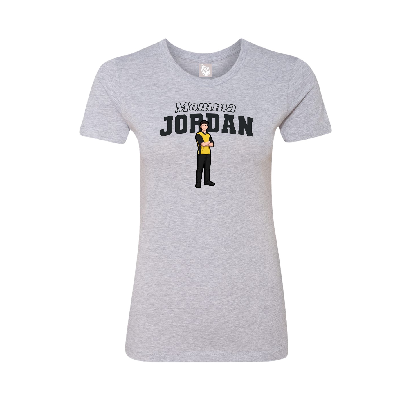 Womens Tee — Mothers Day Block in Grey