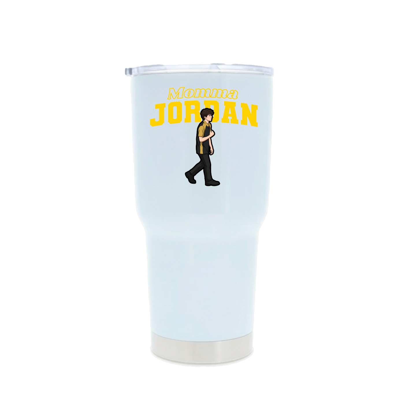 30oz Stainless Steel Tumbler — Mothers Day Block in White