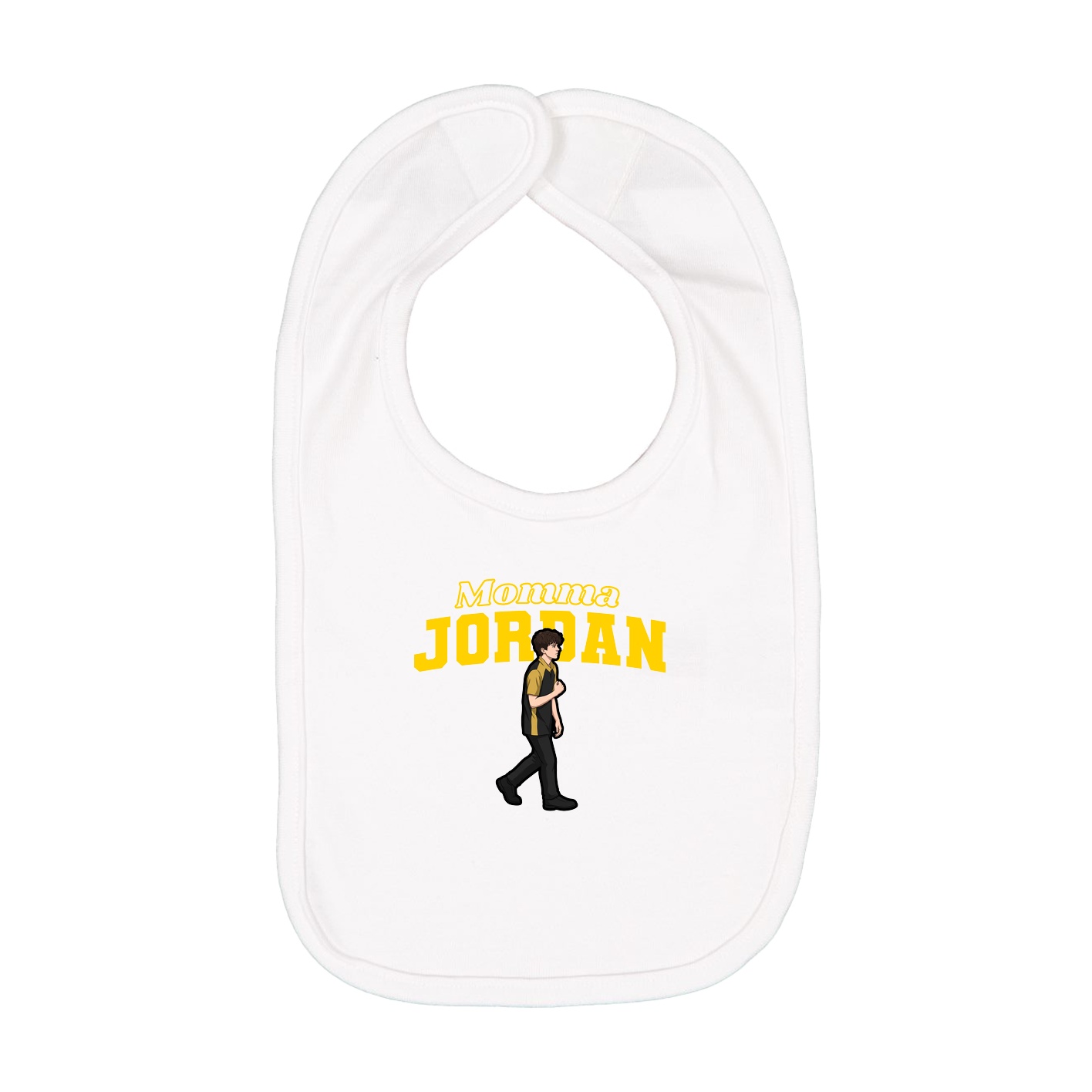 Infant Bib — Mothers Day Block in White
