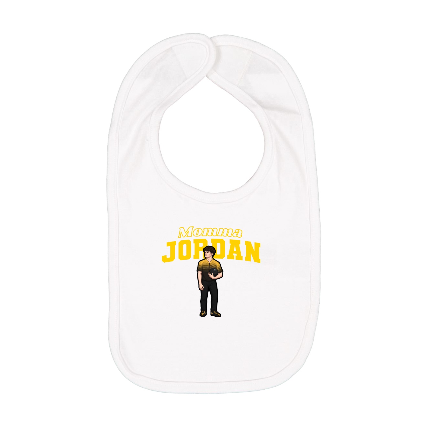 Infant Bib — Mothers Day Block in White