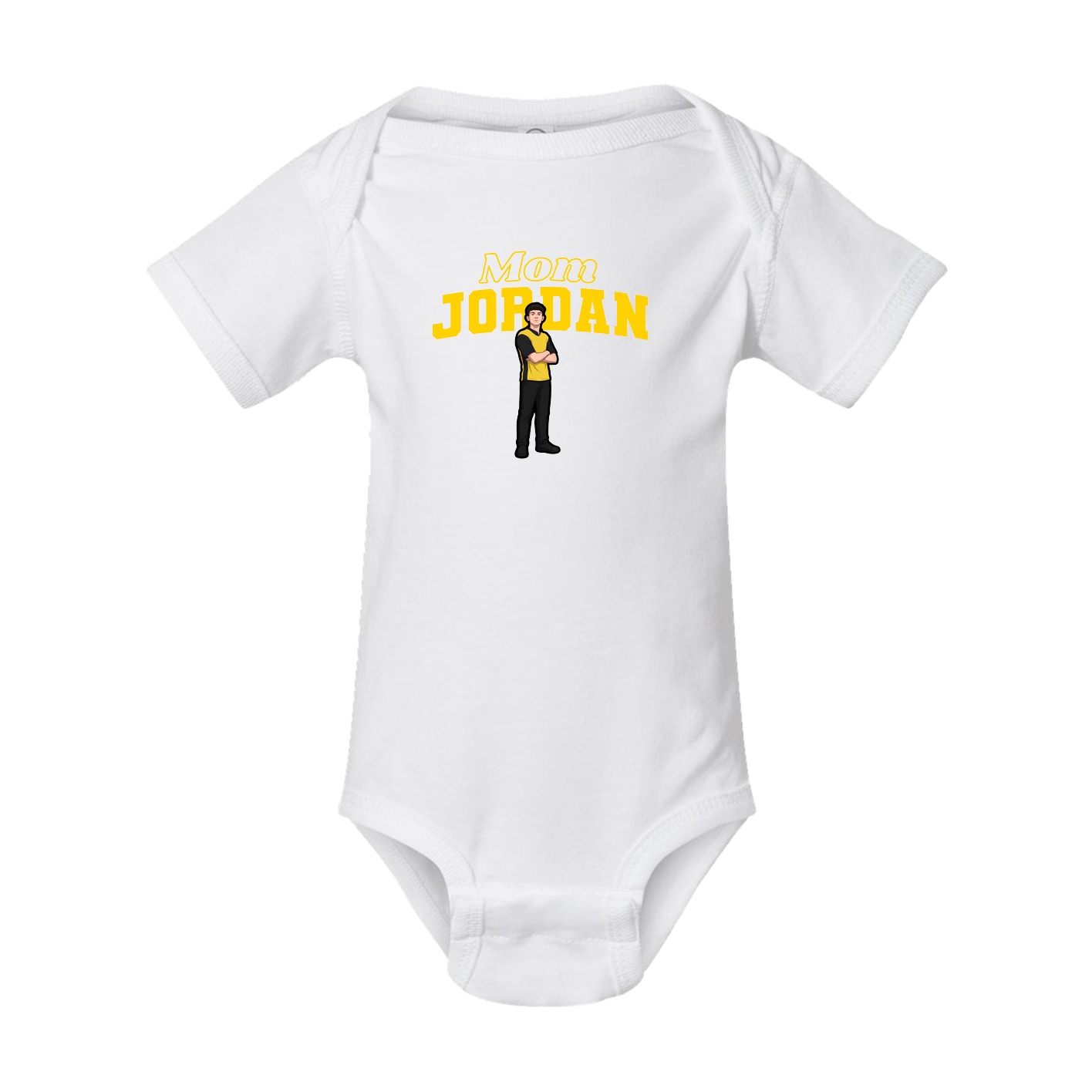 Baby Onesie — Mothers Day Block in White
