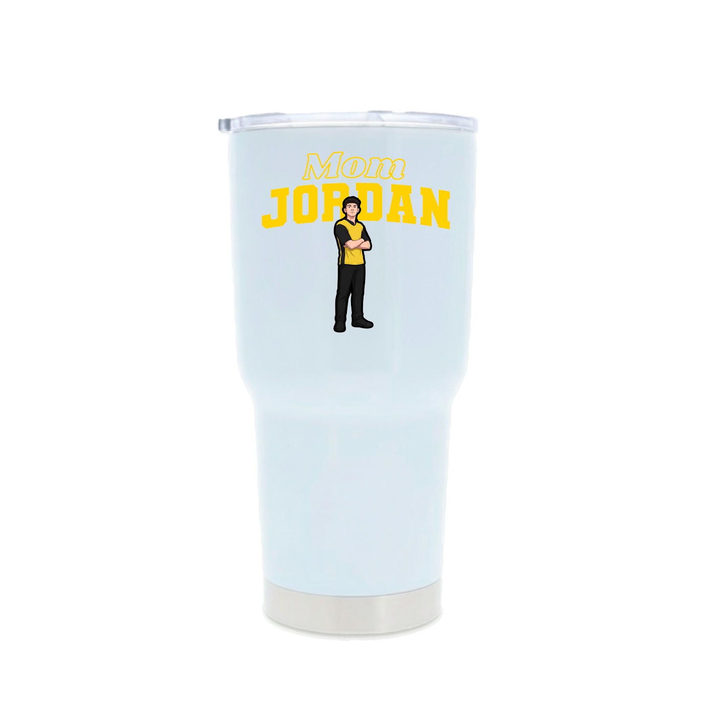 30oz Stainless Steel Tumbler — Mothers Day Block in White
