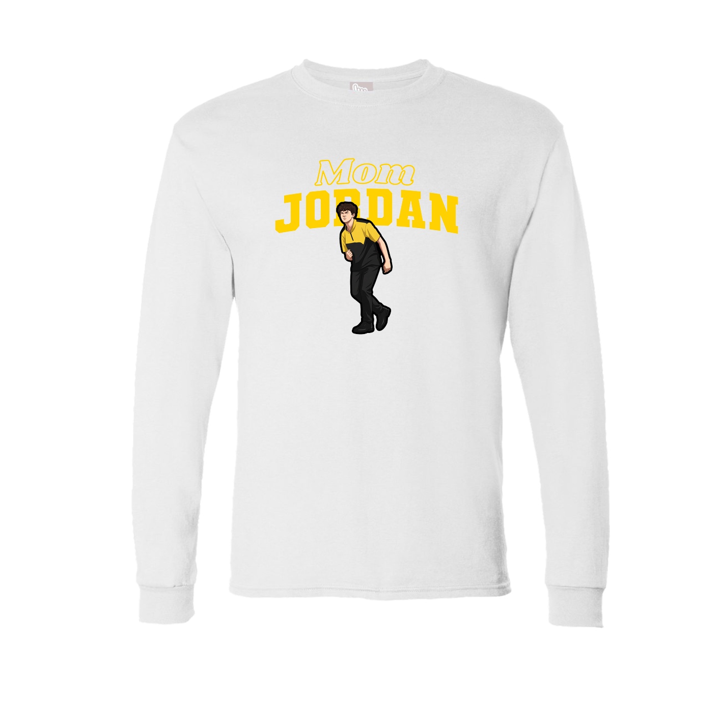 Long Sleeve Tee — Mothers Day Block in White