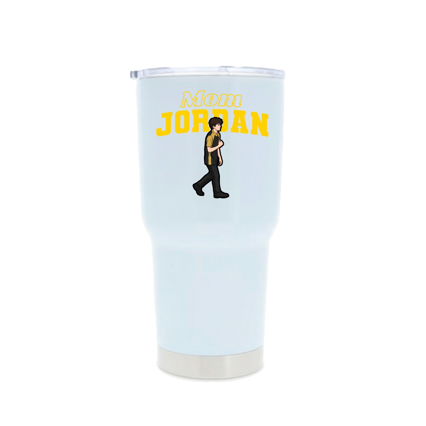 30oz Stainless Steel Tumbler — Mothers Day Block in White