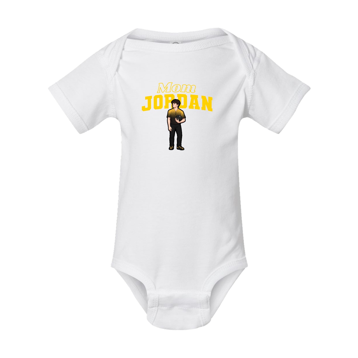 Baby Onesie — Mothers Day Block in White