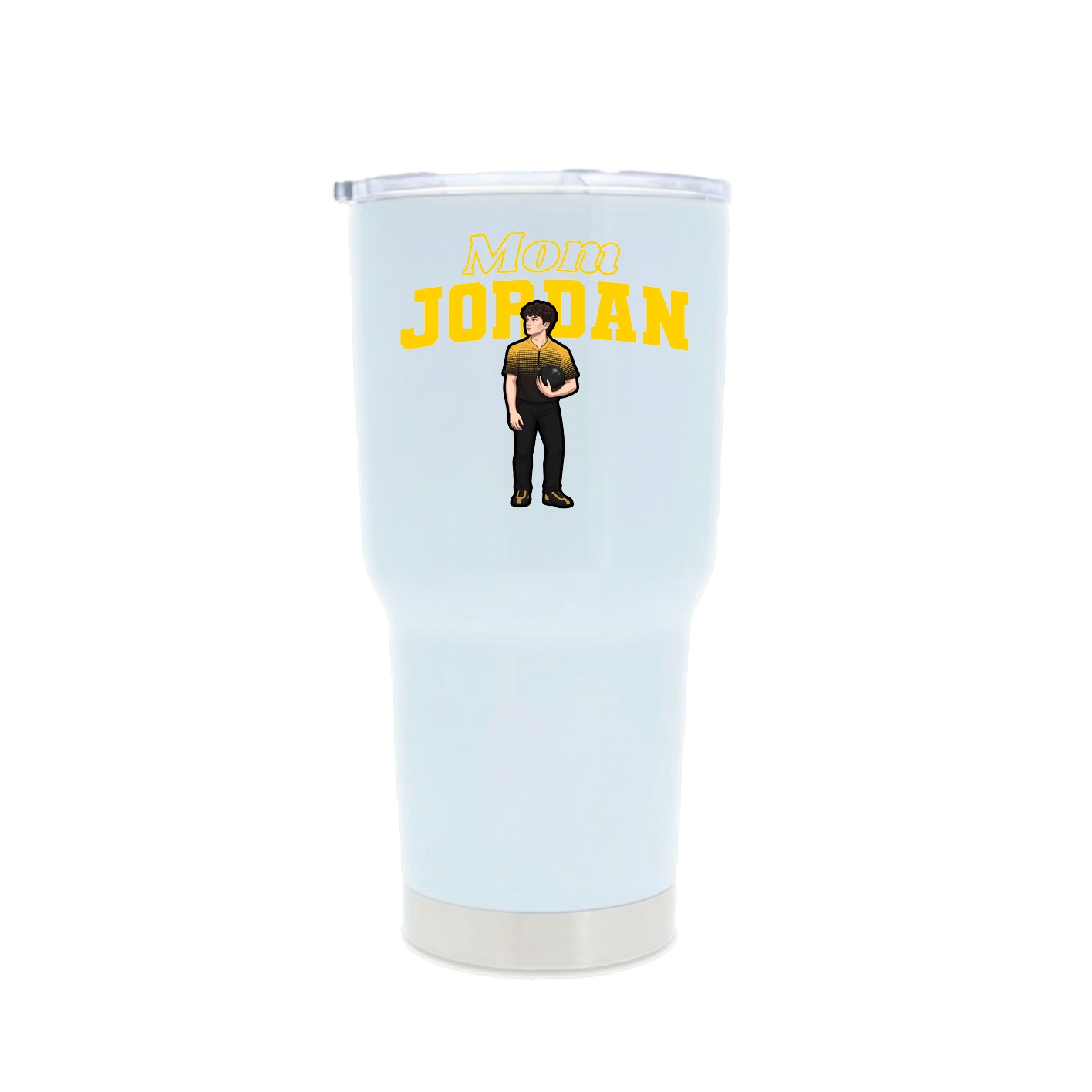 30oz Stainless Steel Tumbler — Mothers Day Block in White